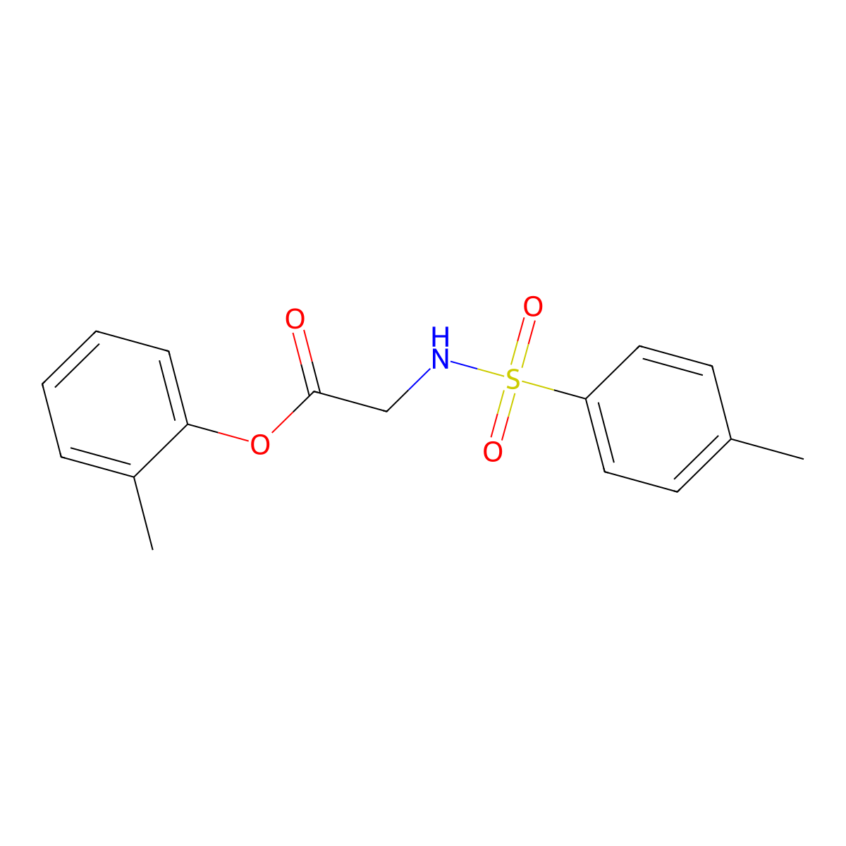 2-Methylphenyl 2-(4-methylbenzenesulfonamido)acetate molecular structure, CAS 1021208-53-6