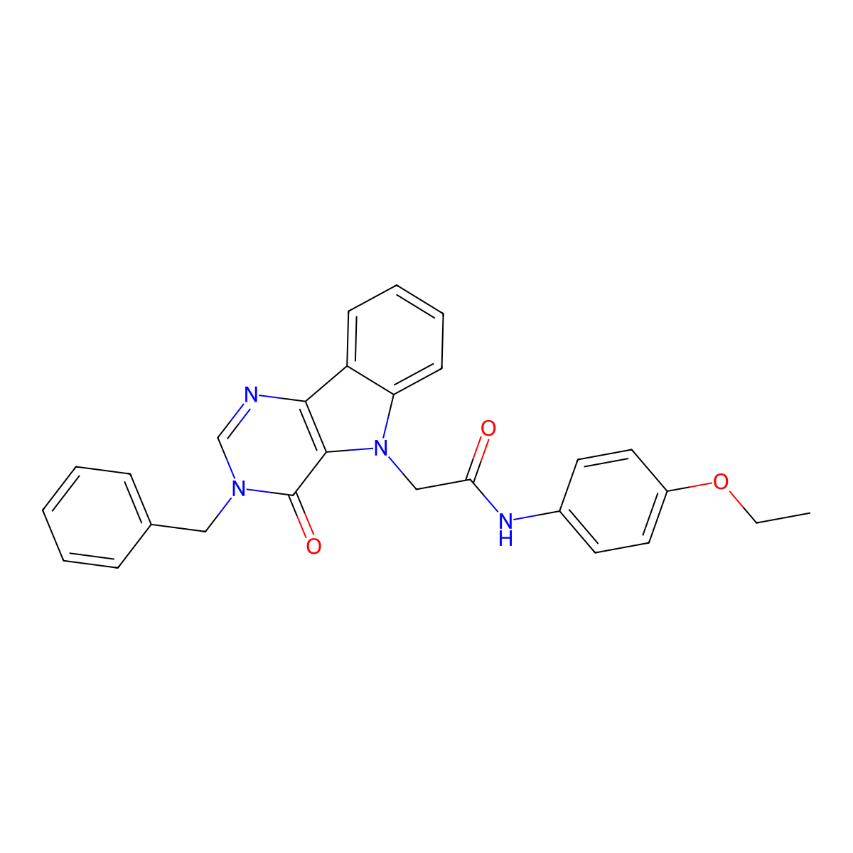 2-(3-benzyl-4-oxo-3H-pyrimido[5,4-b]indol-5(4H)-yl)-N-(4-ethoxyphenyl)acetamide molecular structure, CAS 1021209-27-7