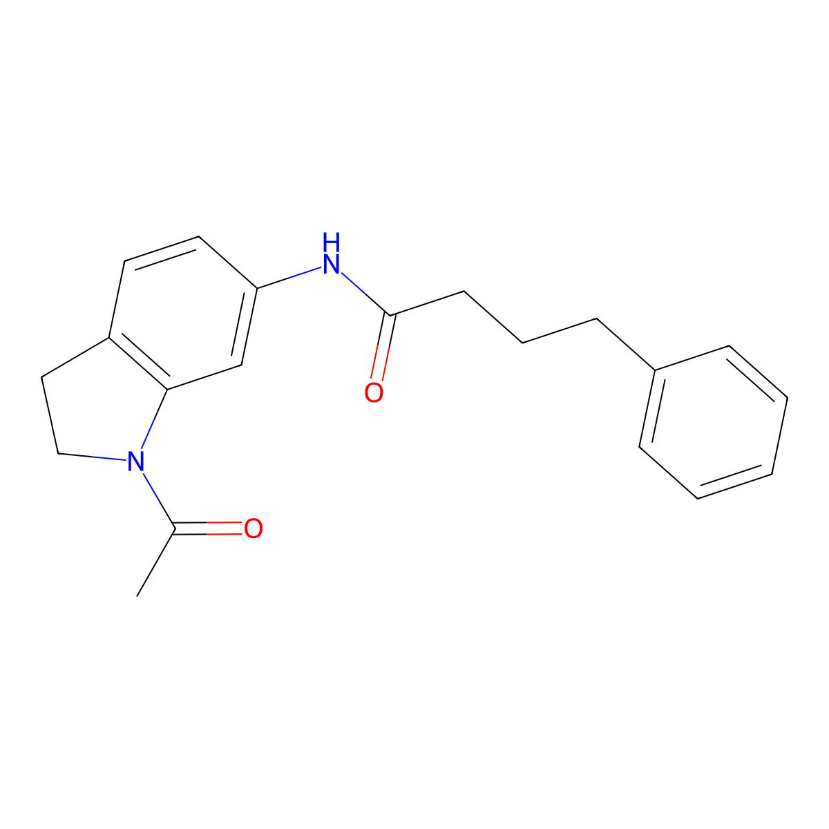 N-(1-acetyl-2,3-dihydro-1H-indol-6-yl)-4-phenylbutanamide molecular structure, CAS 1021209-80-2