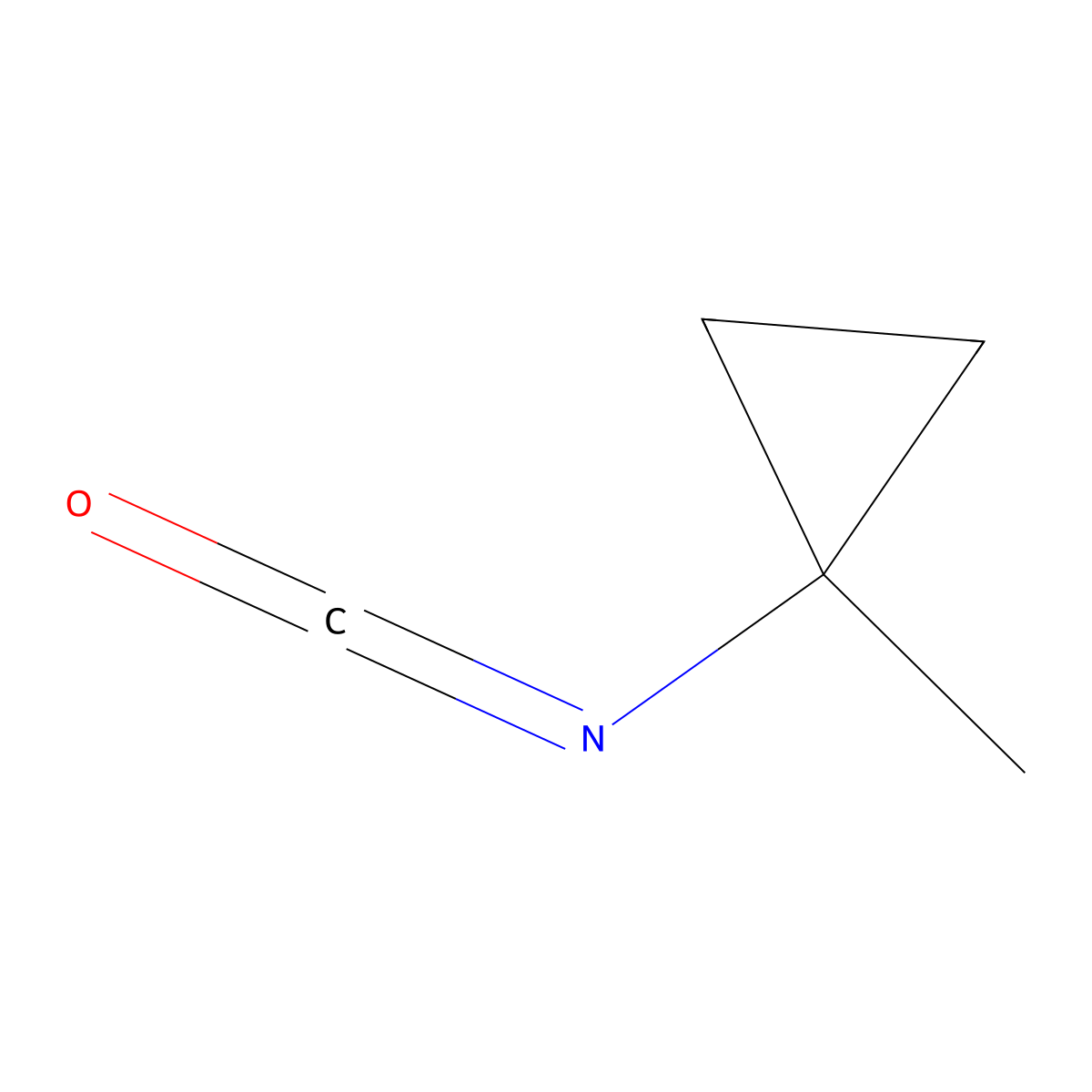 1-Isocyanato-1-methylcyclopropane molecular structure, CAS 102121-96-0