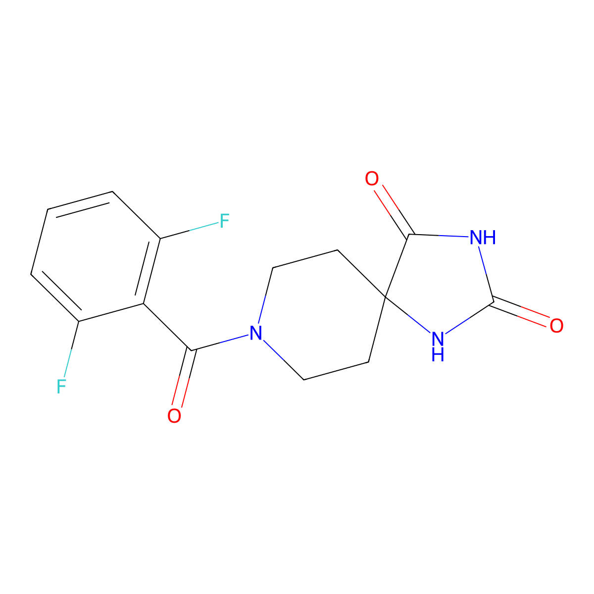 8-(2,6-Difluorobenzoyl)-1,3,8-triazaspiro[4.5]decane-2,4-dione molecular structure, CAS 1021210-31-0