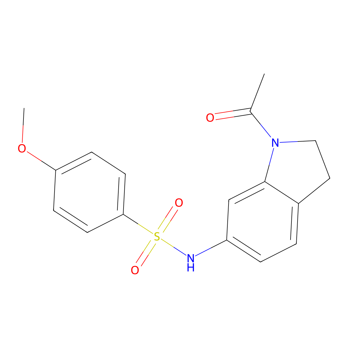 N-(1-acetylindolin-6-yl)-4-methoxybenzenesulfonamide molecular structure, CAS 1021211-02-8