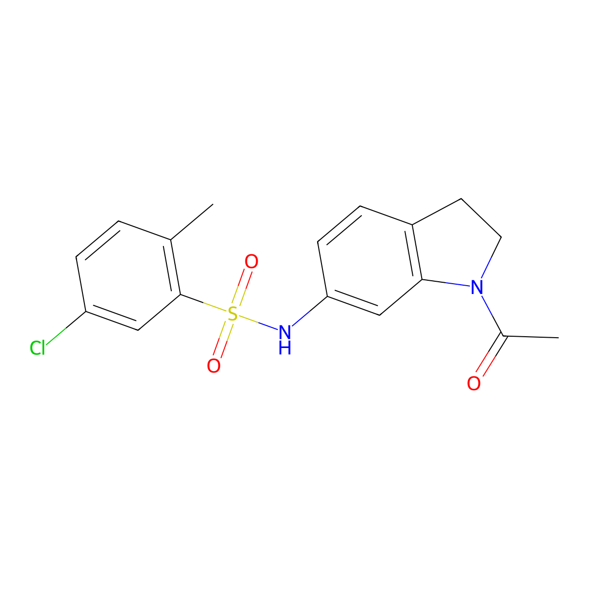 N-(1-acetylindolin-6-yl)-5-chloro-2-methylbenzenesulfonamide molecular structure, CAS 1021211-12-0