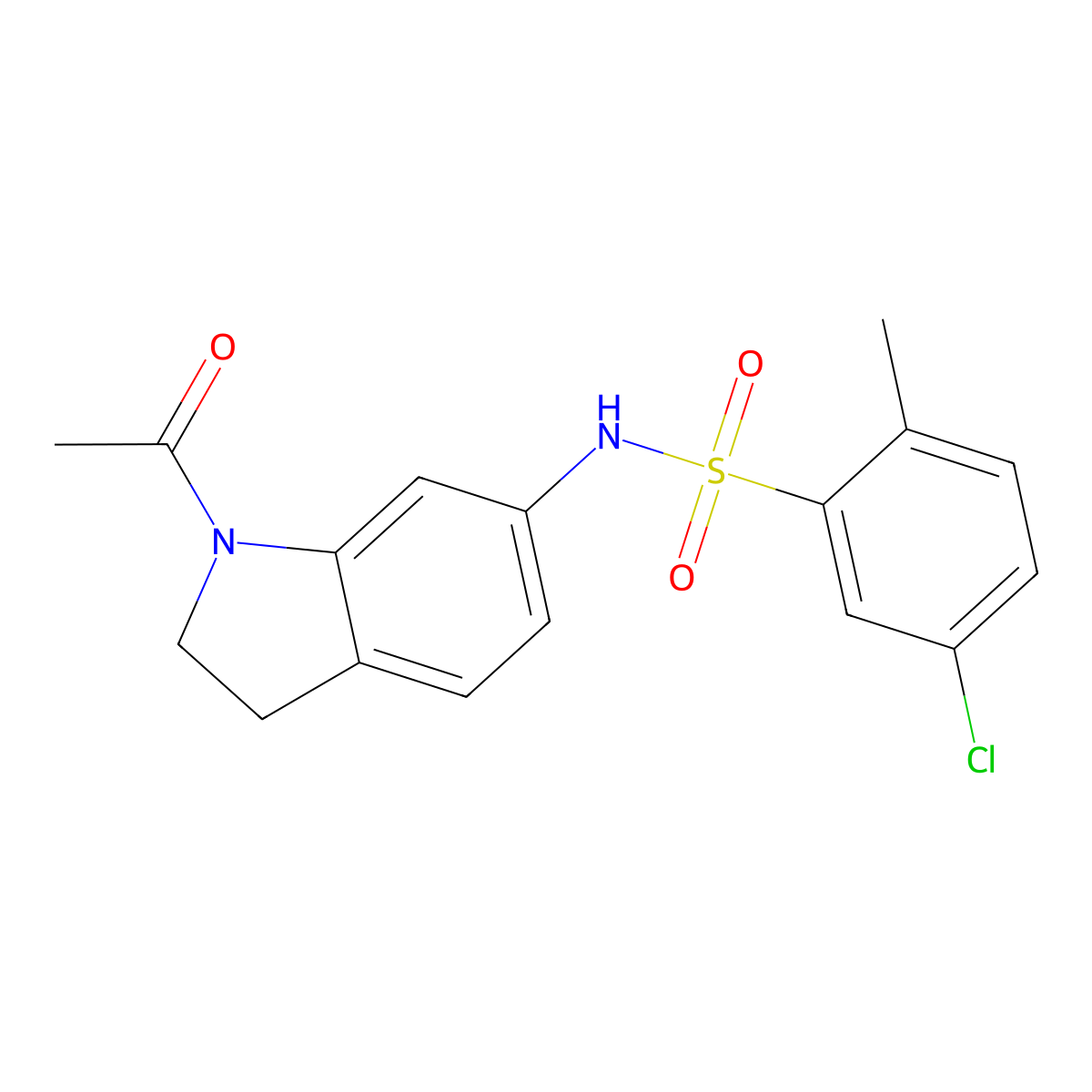 N-(1-acetylindolin-6-yl)-5-chloro-2-methylbenzenesulfonamide molecular structure, CAS 1021211-12-0