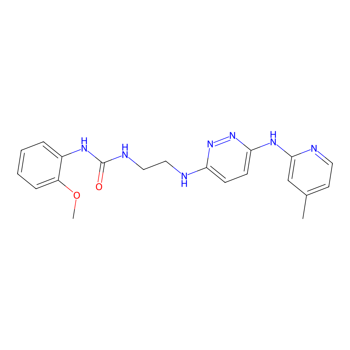 1-(2-Methoxyphenyl)-3-(2-((6-((4-methylpyridin-2-yl)amino)pyridazin-3-yl)amino)ethyl)urea molecular structure, CAS 1021211-20-0