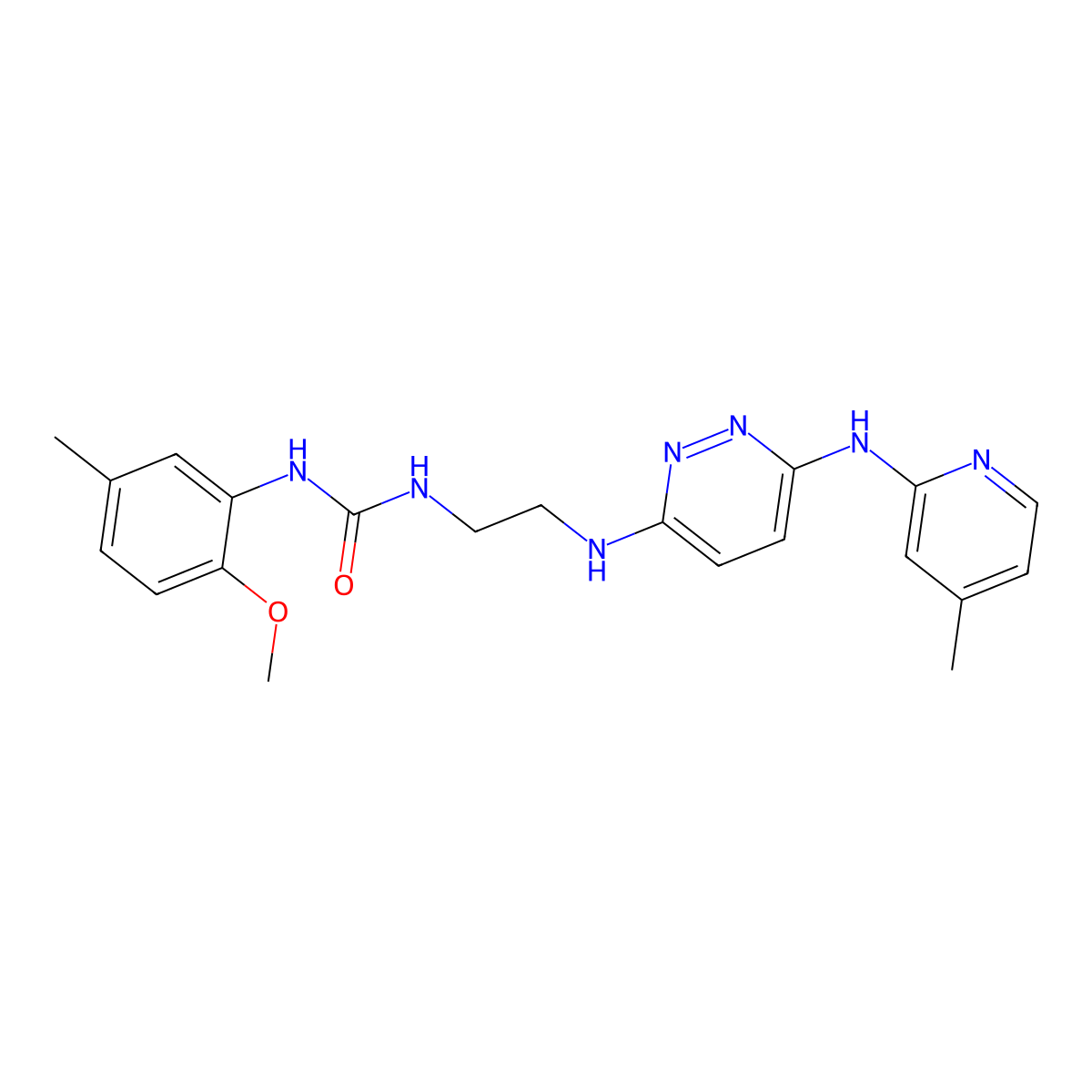 1-(2-Methoxy-5-methylphenyl)-3-(2-((6-((4-methylpyridin-2-yl)amino)pyridazin-3-yl)amino)ethyl)urea molecular structure, CAS 1021211-32-4