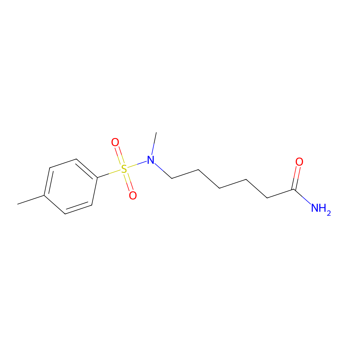 6-(N-methyl4-methylbenzenesulfonamido)hexanamide molecular structure, CAS 1021211-38-0