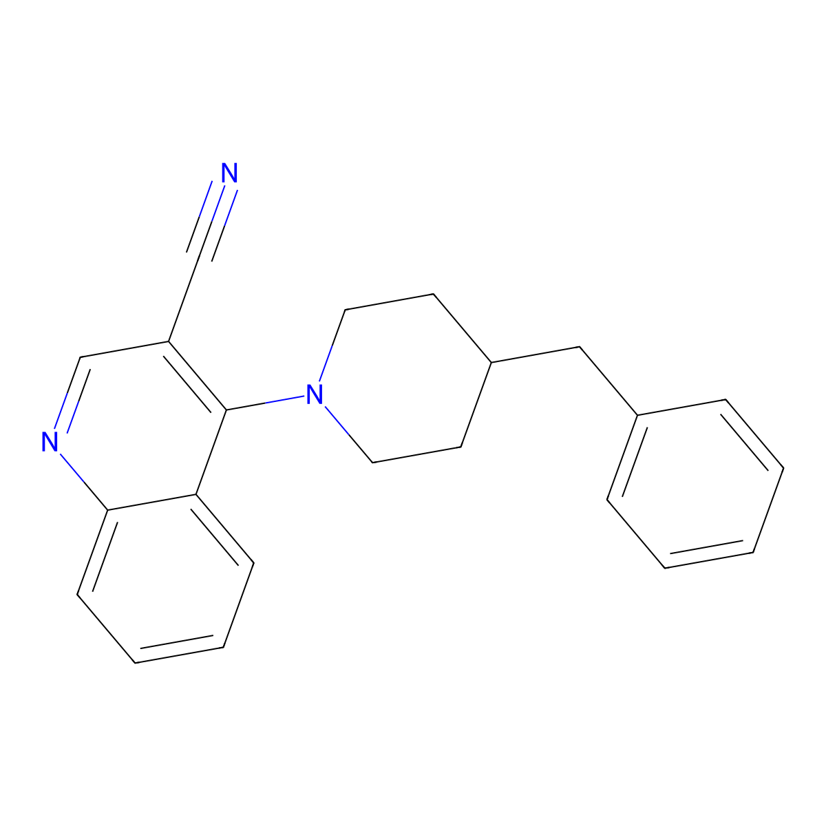 4-(4-Benzylpiperidin-1-yl)quinoline-3-carbonitrile molecular structure, CAS 1021211-71-1