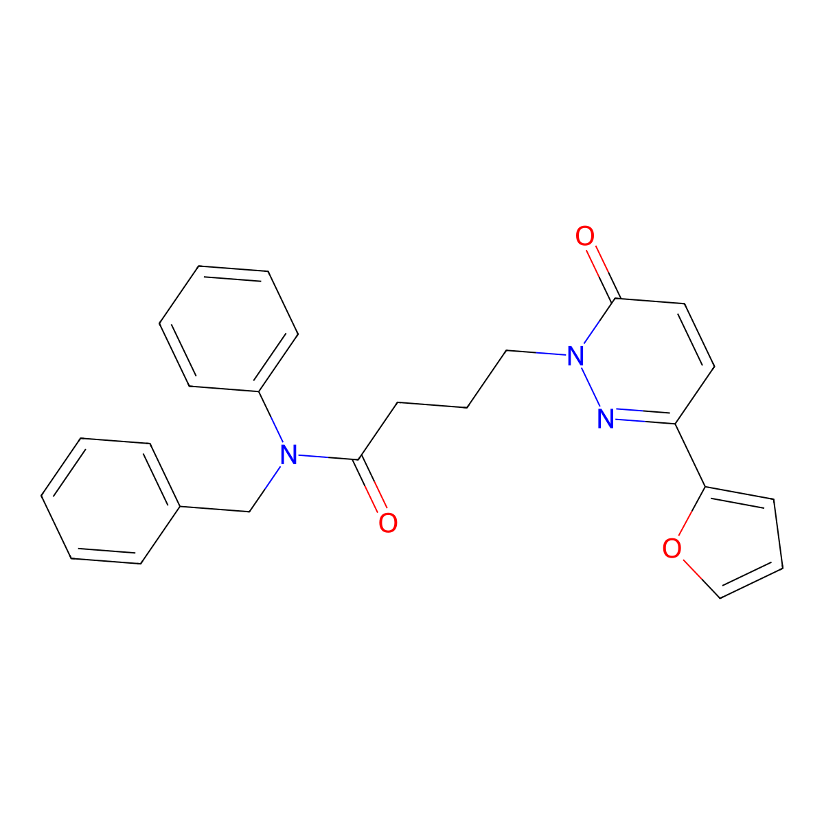N-benzyl-4-(3-(furan-2-yl)-6-oxopyridazin-1(6H)-yl)-N-phenylbutanamide molecular structure, CAS 1021211-72-2