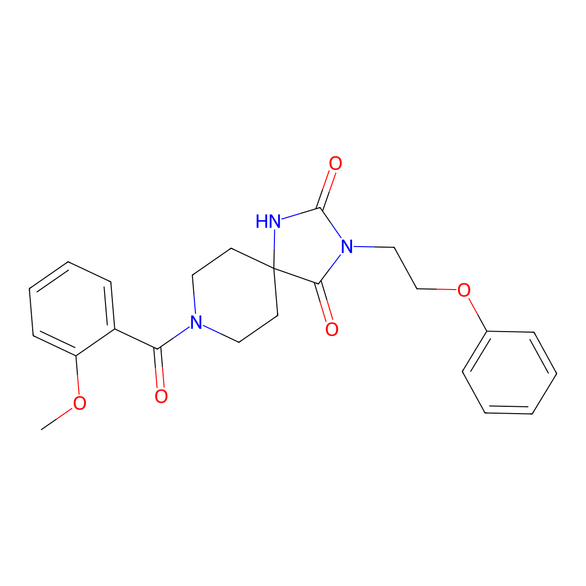 8-(2-Methoxybenzoyl)-3-(2-phenoxyethyl)-1,3,8-triazaspiro[4.5]decane-2,4-dione molecular structure, CAS 1021211-98-2