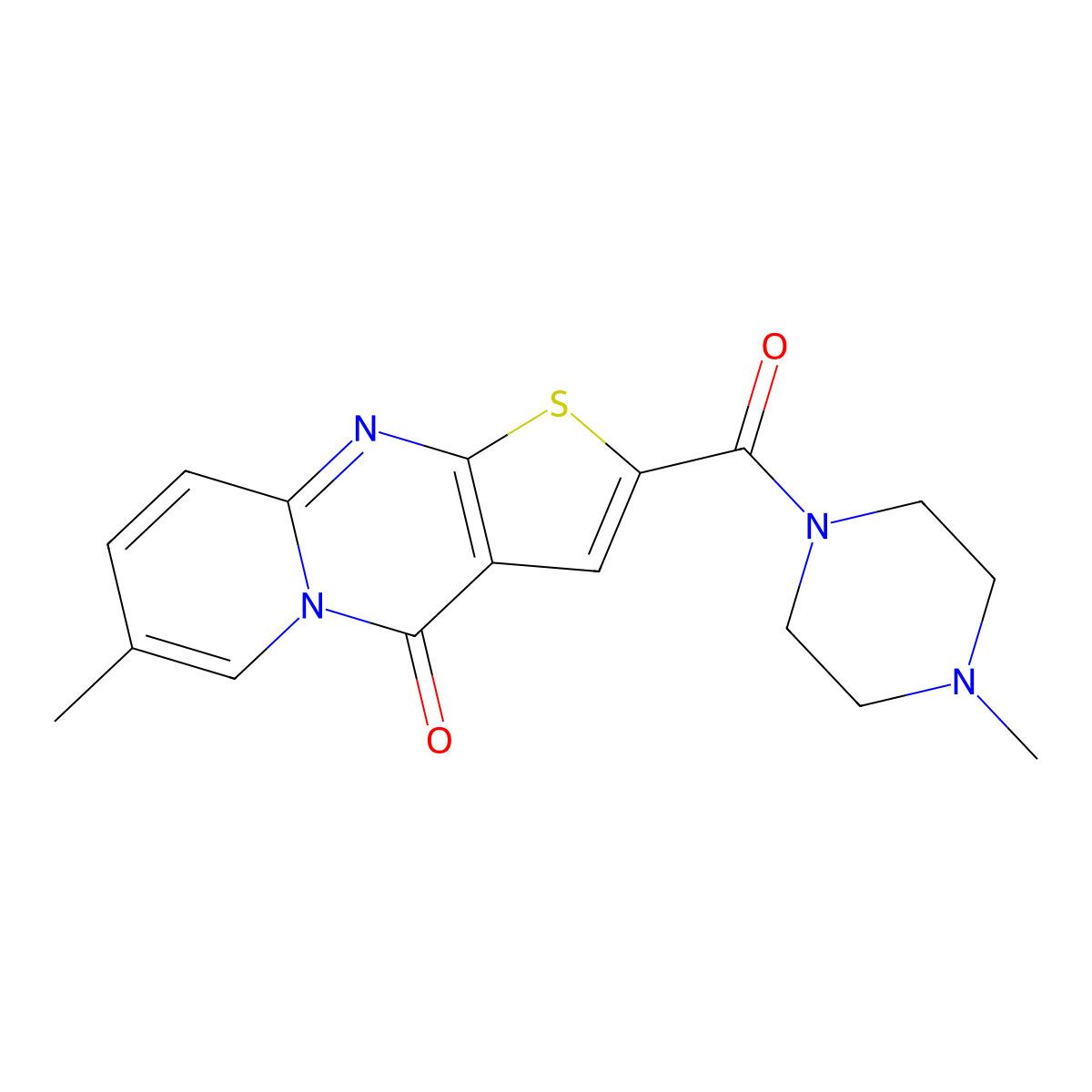 12-Methyl-5-(4-methylpiperazine-1-carbonyl)-6-thia-1,8-diazatricyclo[7.4.0.0^{3,7}]trideca-3(7),4,8,10,12-pentaen-2-one molecular structure, CAS 1021212-39-4