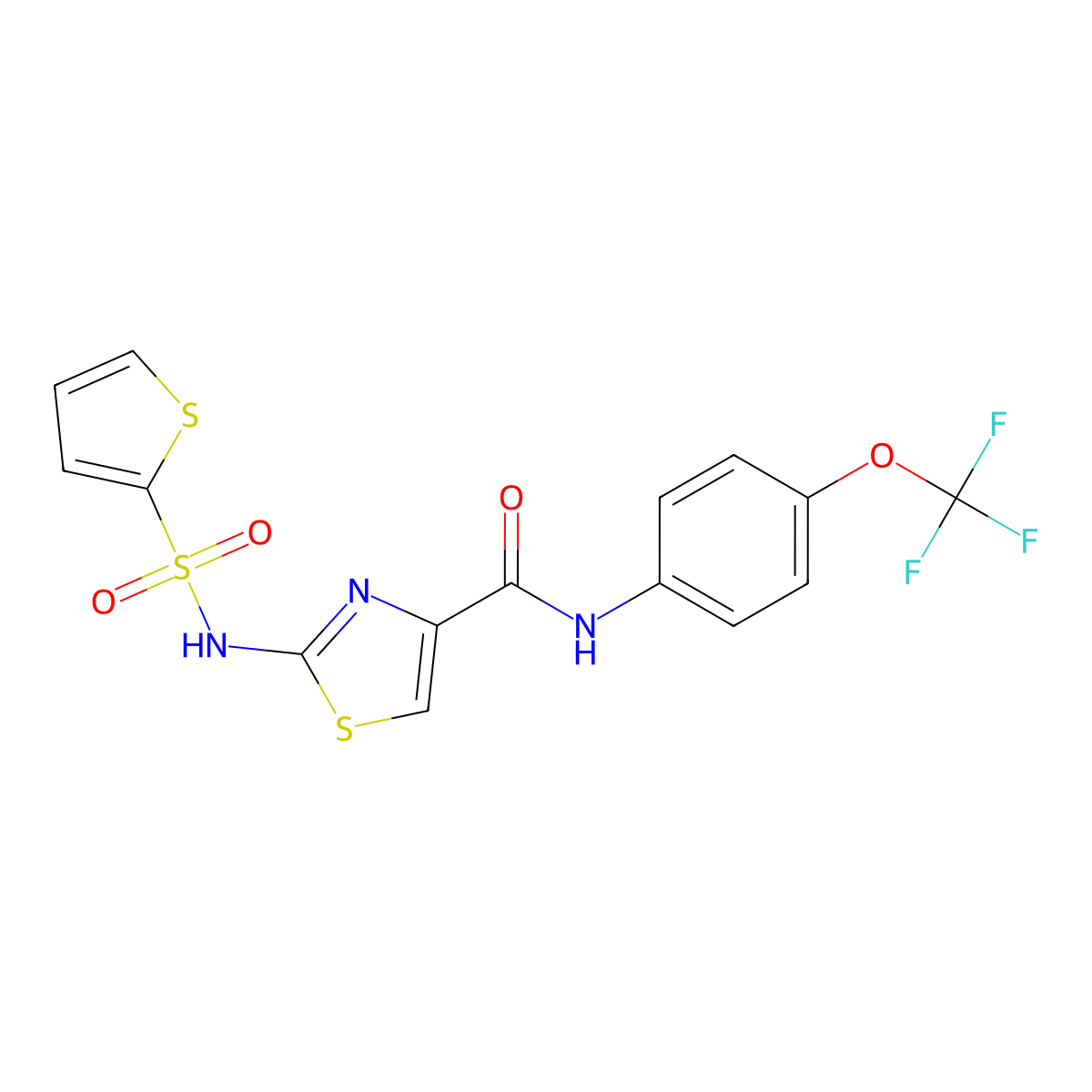 2-(thiophene-2-sulfonamido)-N-[4-(trifluoromethoxy)phenyl]-1,3-thiazole-4-carboxamide molecular structure, CAS 1021212-45-2