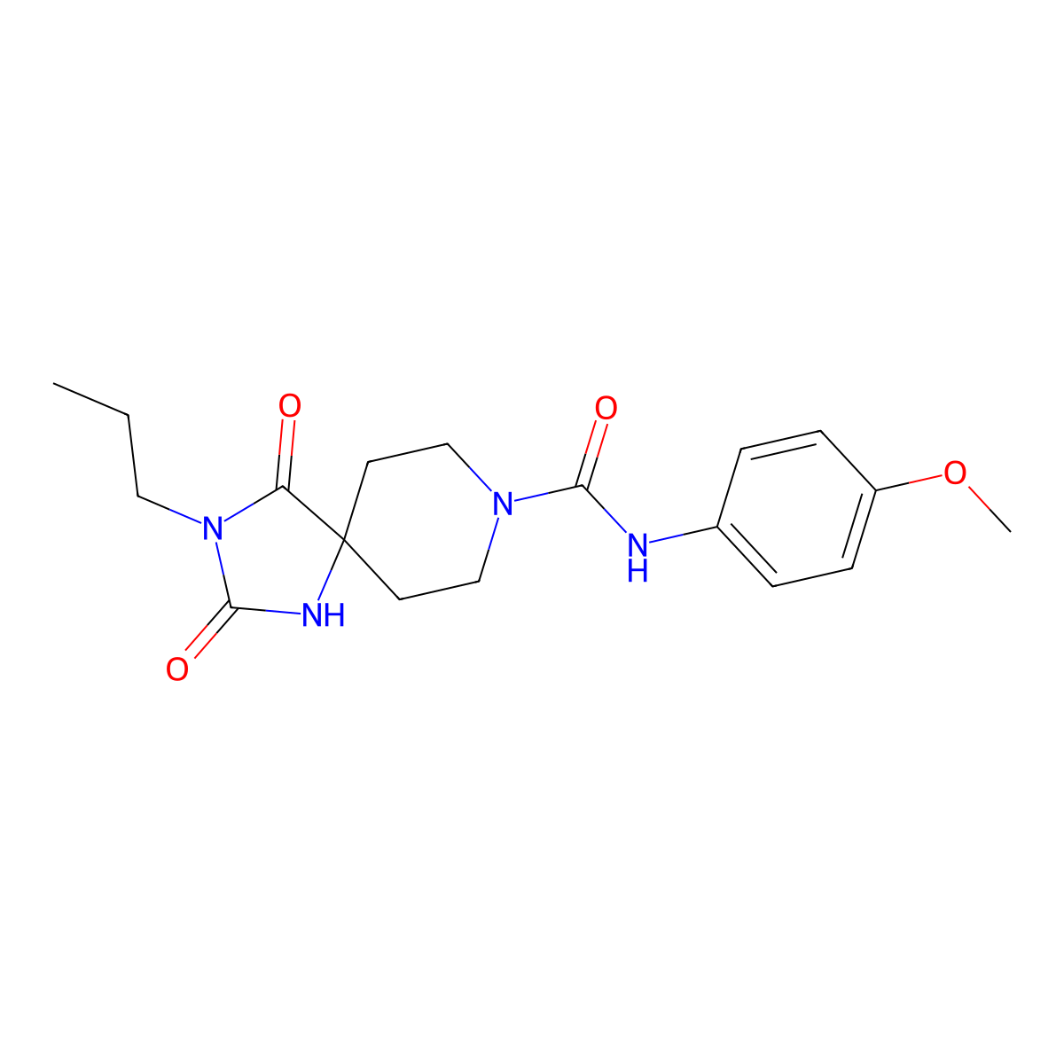 N-(4-methoxyphenyl)-2,4-dioxo-3-propyl-1,3,8-triazaspiro[4.5]decane-8-carboxamide molecular structure, CAS 1021212-86-1