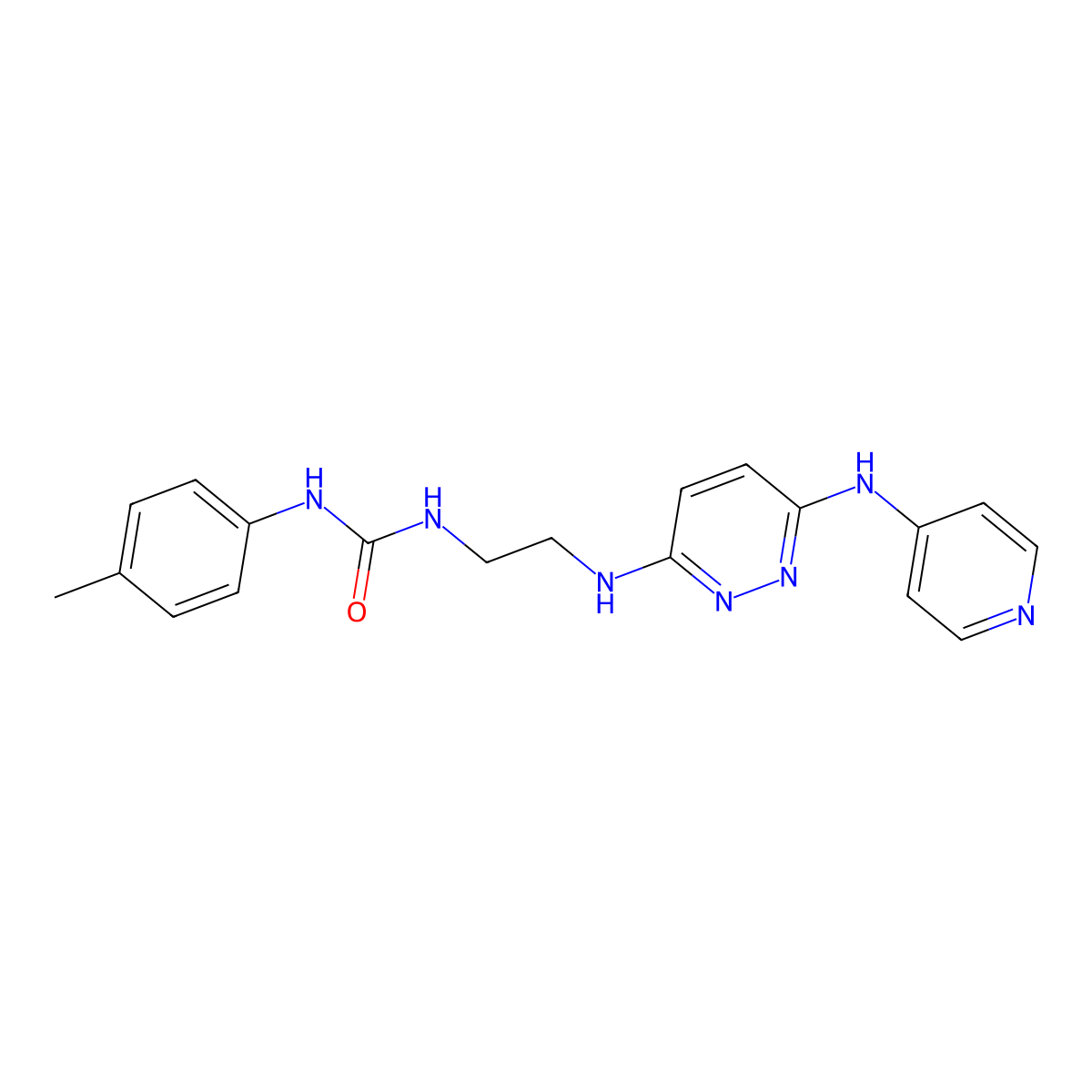 1-(2-((6-(Pyridin-4-ylamino)pyridazin-3-yl)amino)ethyl)-3-(p-tolyl)urea molecular structure, CAS 1021213-61-5