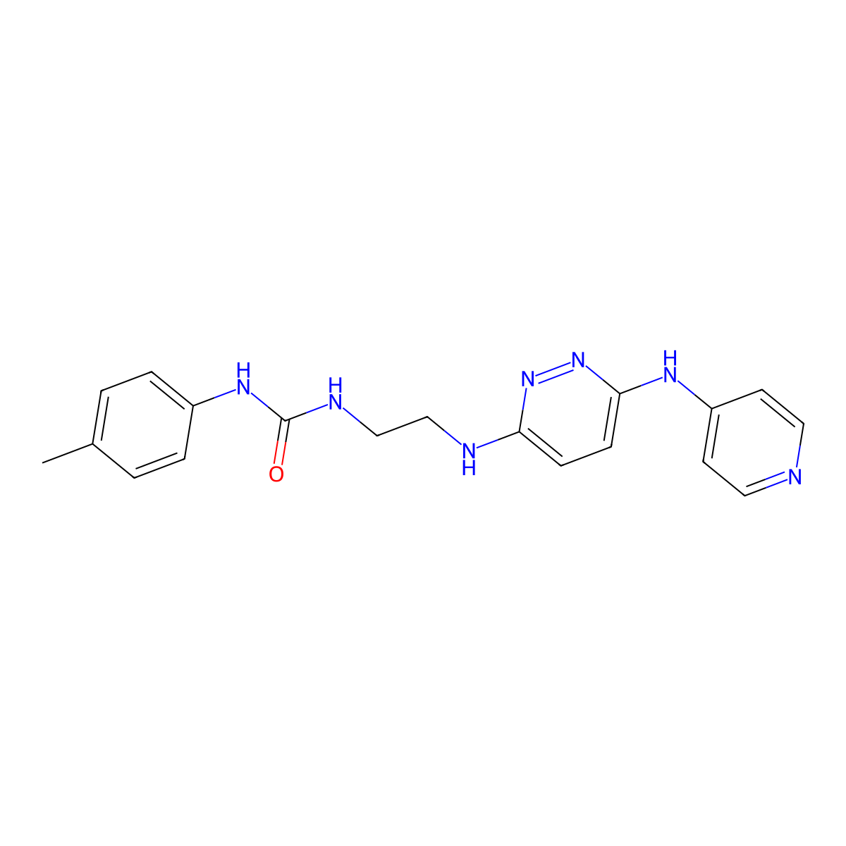 1-(2-((6-(Pyridin-4-ylamino)pyridazin-3-yl)amino)ethyl)-3-(p-tolyl)urea molecular structure, CAS 1021213-61-5