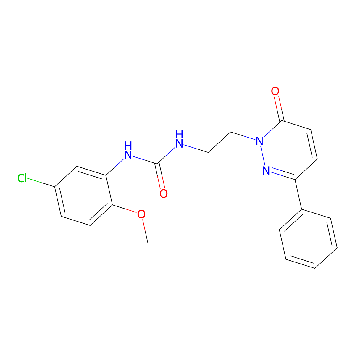 1-(5-Chloro-2-methoxyphenyl)-3-[2-(6-oxo-3-phenyl-1,6-dihydropyridazin-1-yl)ethyl]urea molecular structure, CAS 1021214-39-0