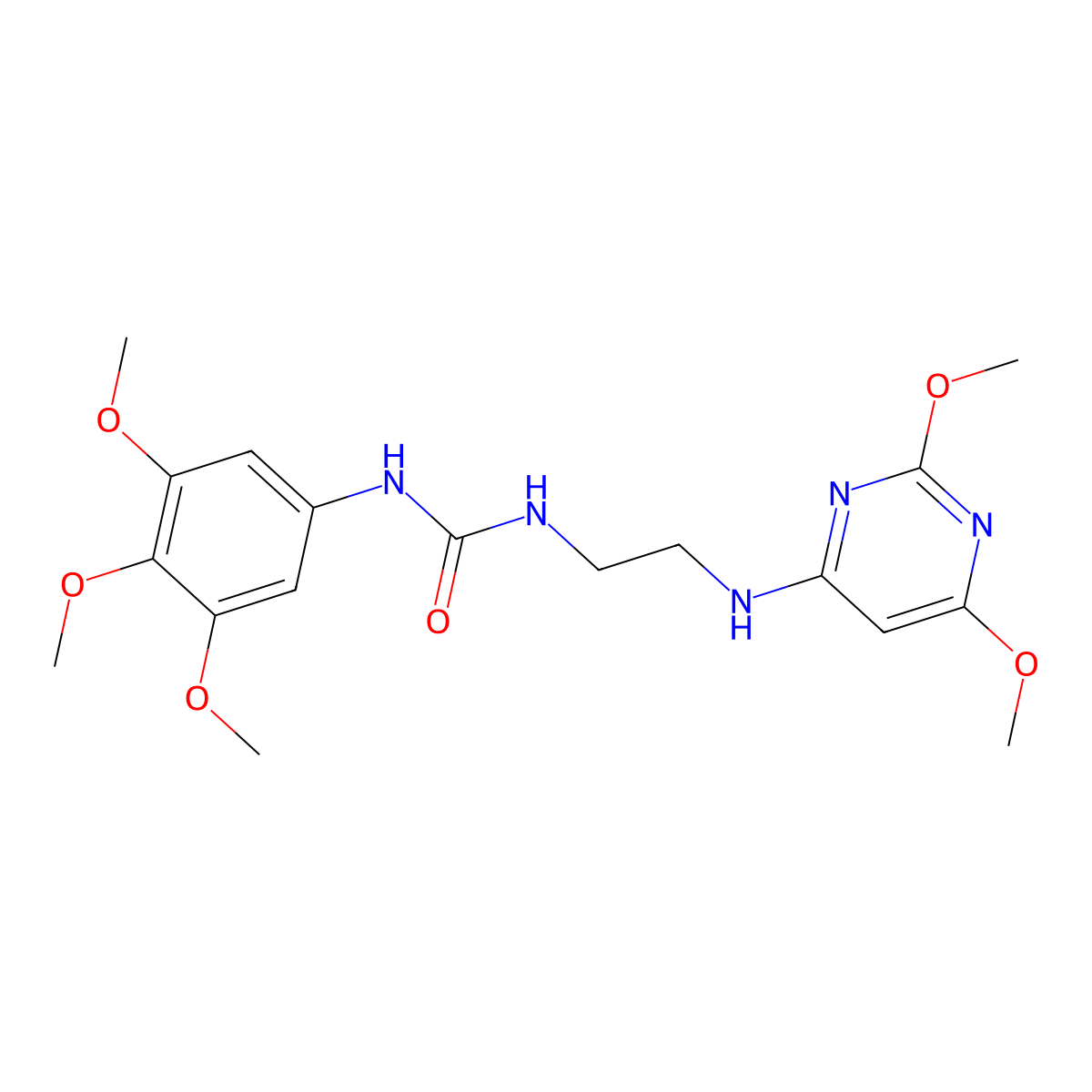 1-(2-((2,6-Dimethoxypyrimidin-4-yl)amino)ethyl)-3-(3,4,5-trimethoxyphenyl)urea molecular structure, CAS 1021214-60-7