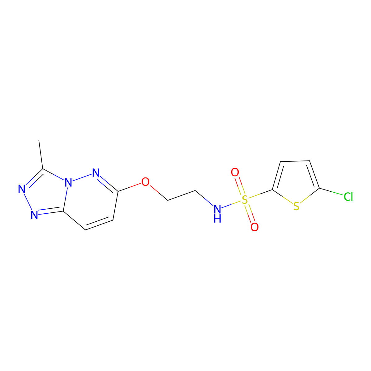 5-chloro-N-[2-({3-methyl-[1,2,4]triazolo[4,3-b]pyridazin-6-yl}oxy)ethyl]thiophene-2-sulfonamide molecular structure, CAS 1021216-38-5