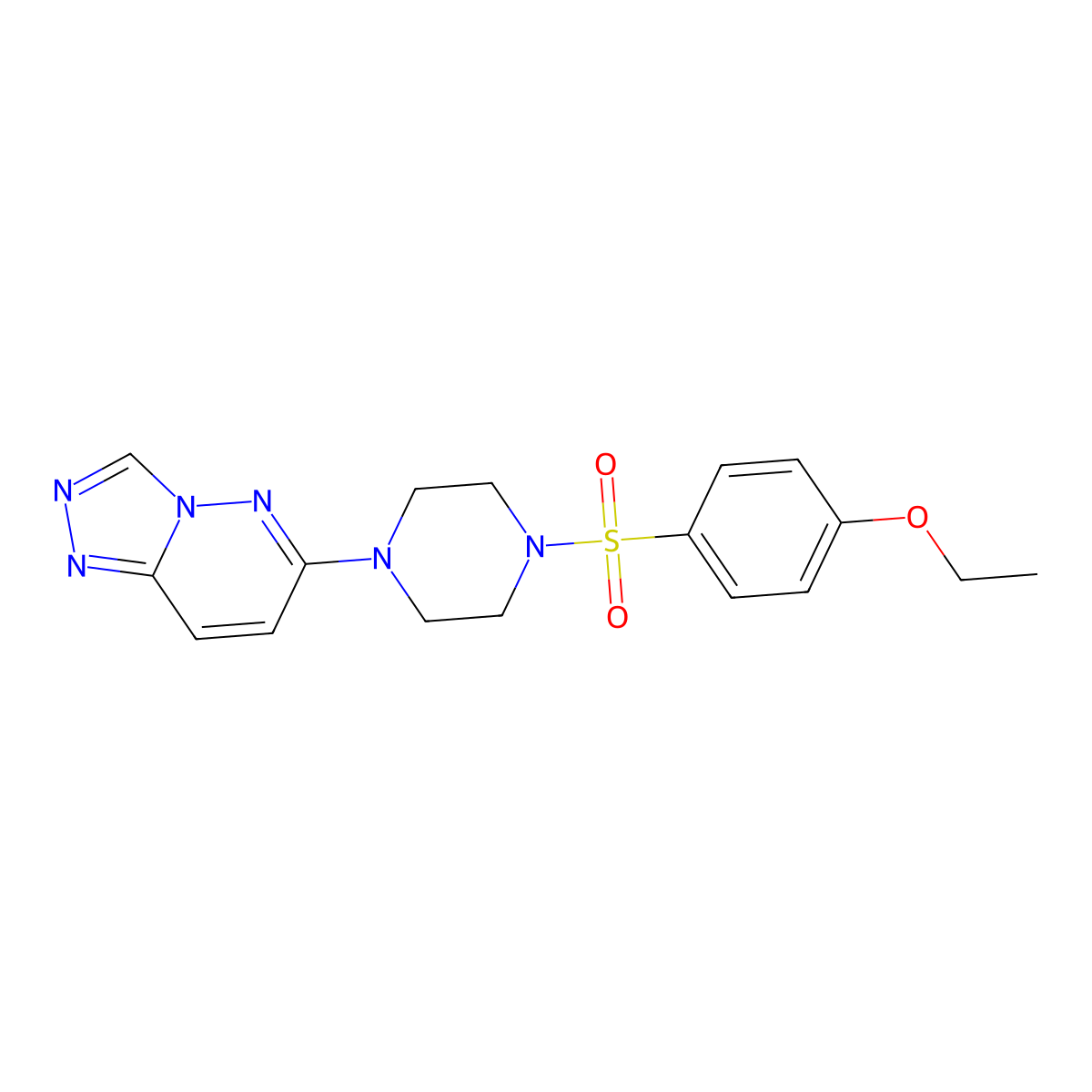 1-(4-Ethoxybenzenesulfonyl)-4-{[1,2,4]triazolo[4,3-b]pyridazin-6-yl}piperazine molecular structure, CAS 1021216-94-3