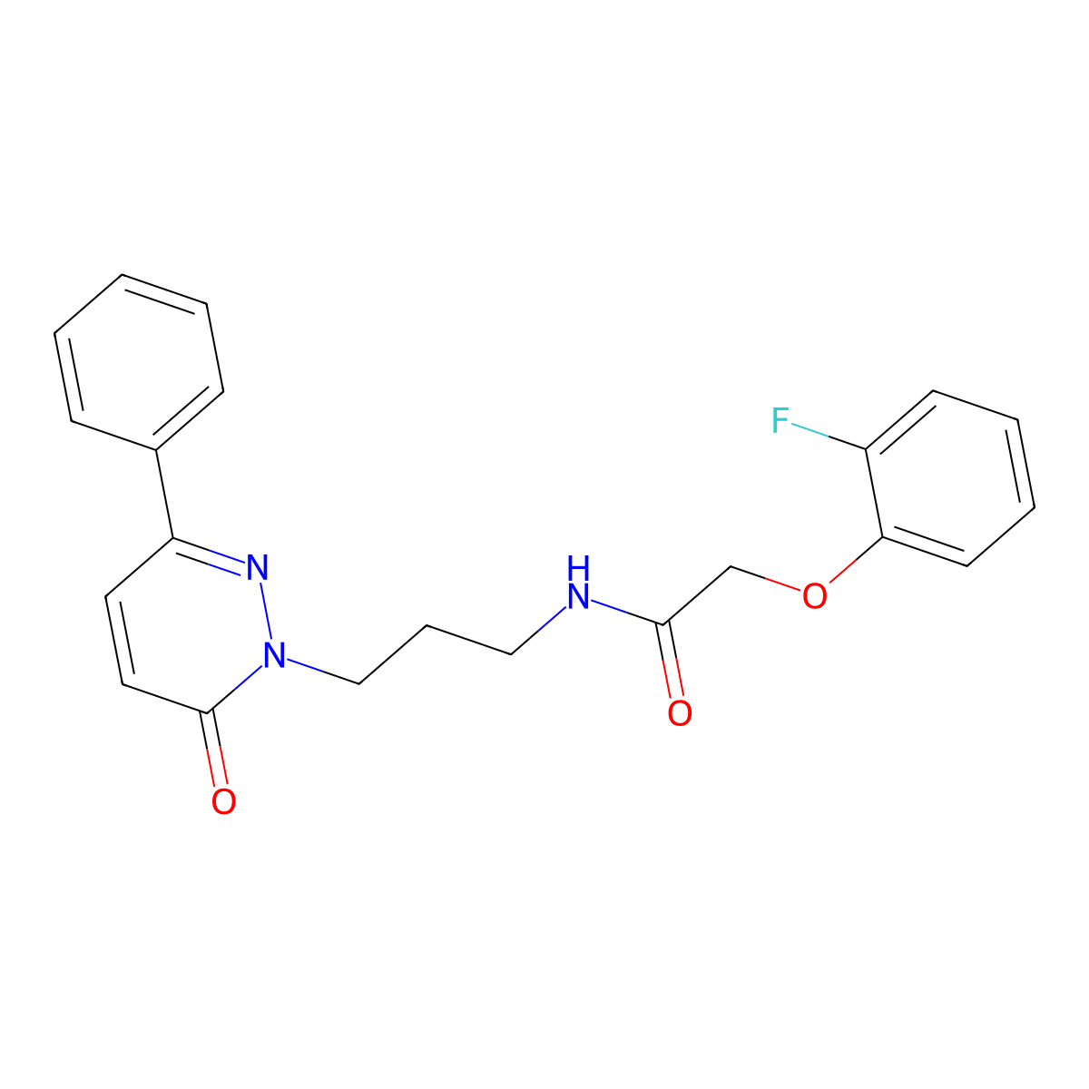 2-(2-fluorophenoxy)-N-[3-(6-oxo-3-phenyl-1,6-dihydropyridazin-1-yl)propyl]acetamide molecular structure, CAS 1021217-05-9