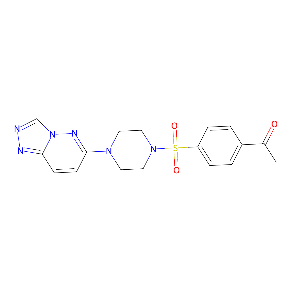 1-{4-[(4-{[1,2,4]Triazolo[4,3-b]pyridazin-6-yl}piperazin-1-yl)sulfonyl]phenyl}ethan-1-one molecular structure, CAS 1021217-12-8