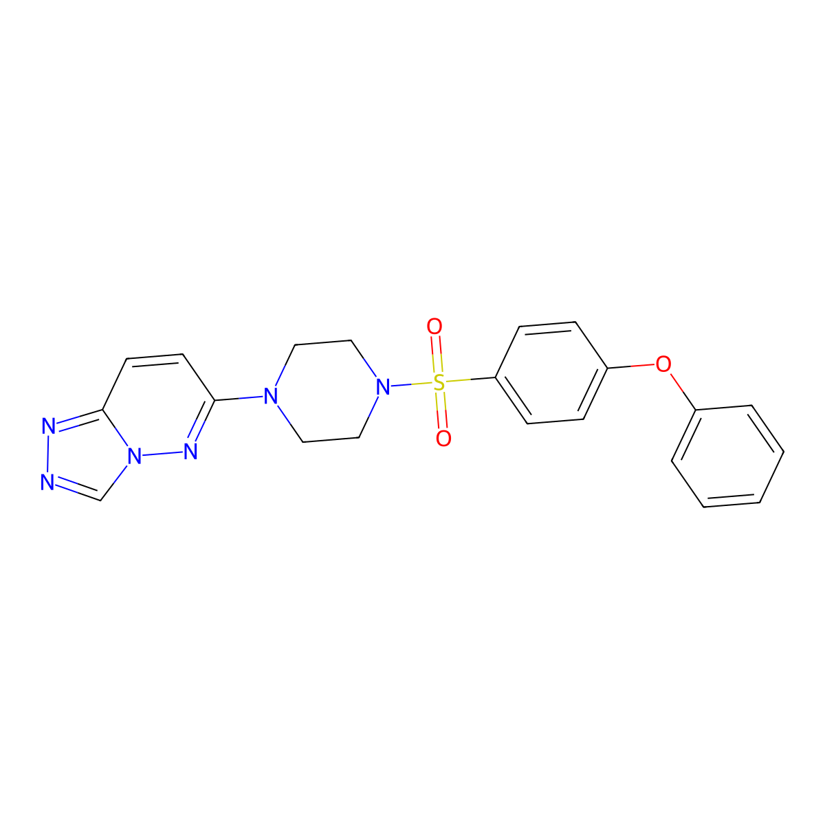 6-(4-((4-Phenoxyphenyl)sulfonyl)piperazin-1-yl)-[1,2,4]triazolo[4,3-b]pyridazine molecular structure, CAS 1021217-17-3