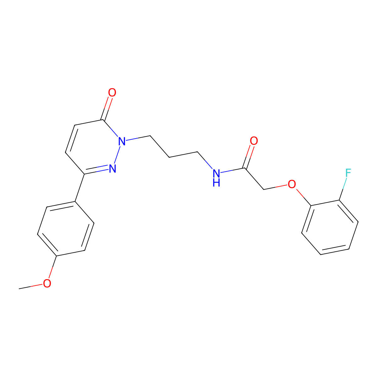 2-(2-fluorophenoxy)-N-(3-(3-(4-methoxyphenyl)-6-oxopyridazin-1(6H)-yl)propyl)acetamide molecular structure, CAS 1021217-24-2