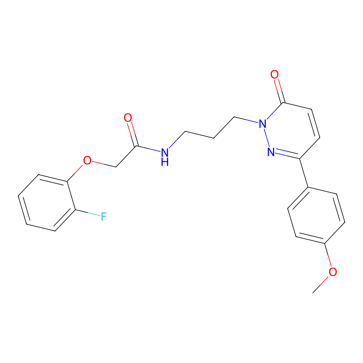 2-(2-fluorophenoxy)-N-(3-(3-(4-methoxyphenyl)-6-oxopyridazin-1(6H)-yl)propyl)acetamide molecular structure, CAS 1021217-24-2