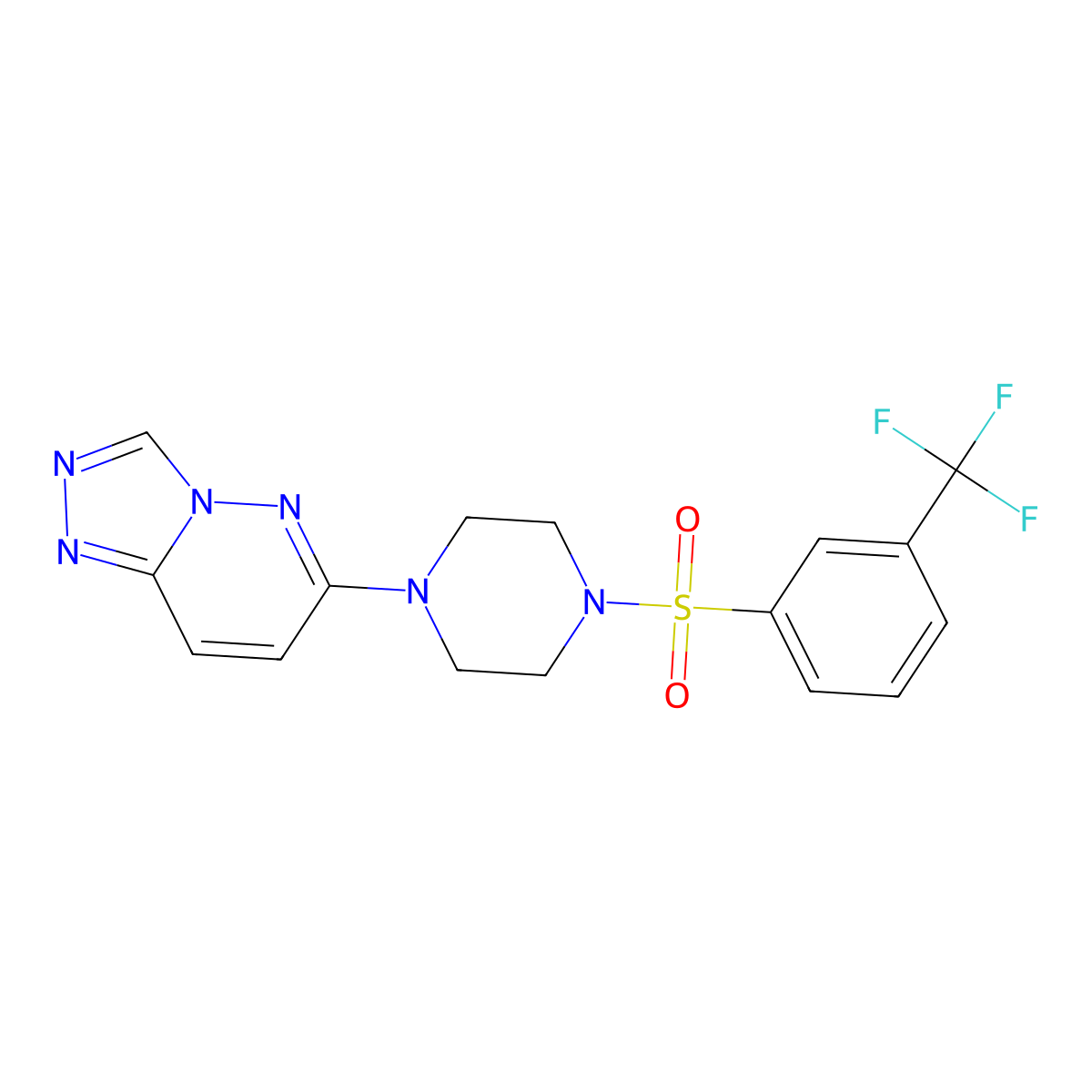 1-{[1,2,4]Triazolo[4,3-b]pyridazin-6-yl}-4-[3-(trifluoromethyl)benzenesulfonyl]piperazine molecular structure, CAS 1021217-35-5