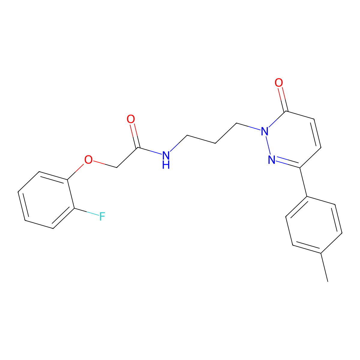 2-(2-fluorophenoxy)-N-{3-[3-(4-methylphenyl)-6-oxo-1,6-dihydropyridazin-1-yl]propyl}acetamide molecular structure, CAS 1021217-38-8