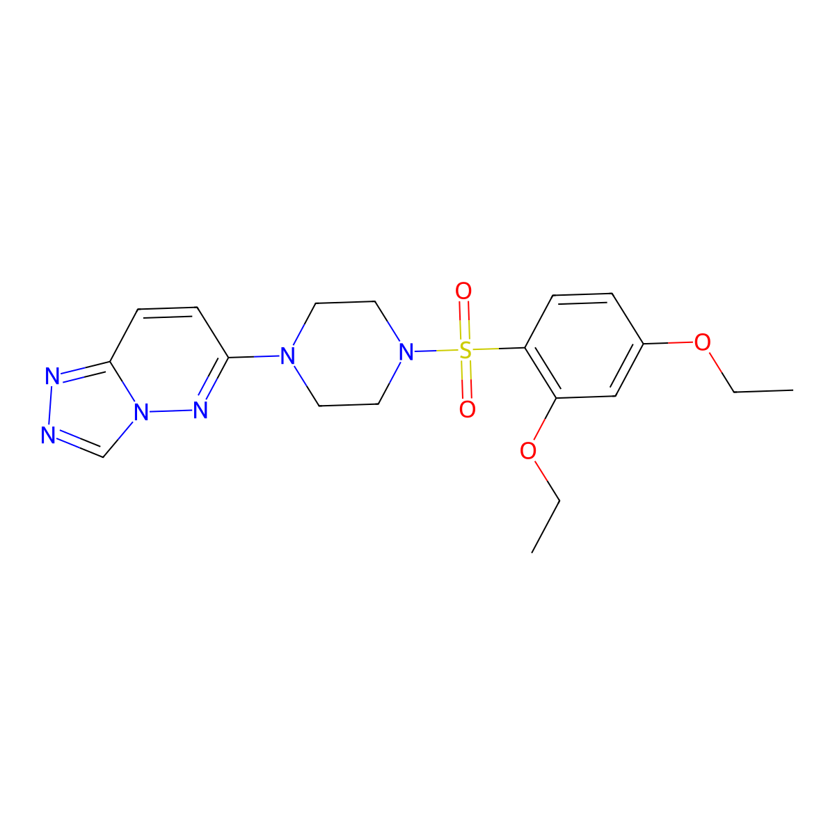 1-(2,4-Diethoxybenzenesulfonyl)-4-{[1,2,4]triazolo[4,3-b]pyridazin-6-yl}piperazine molecular structure, CAS 1021217-48-0