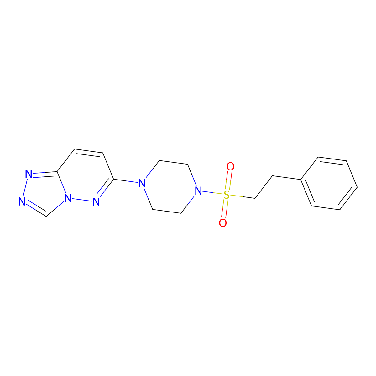 1-(2-Phenylethanesulfonyl)-4-{[1,2,4]triazolo[4,3-b]pyridazin-6-yl}piperazine molecular structure, CAS 1021217-52-6