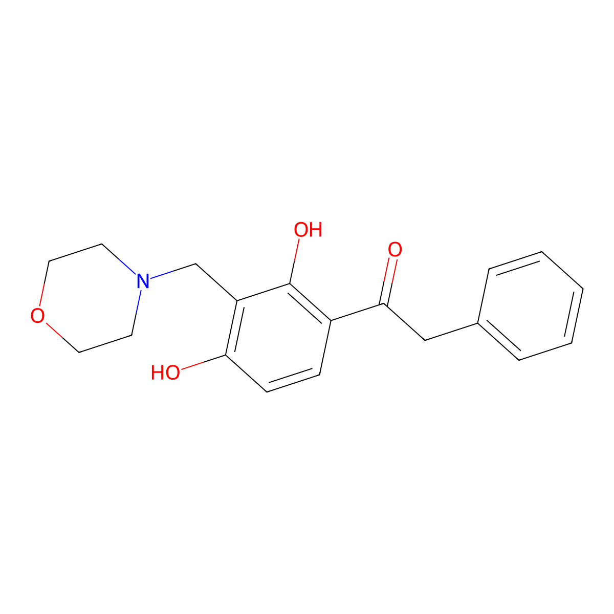 1-(2,4-Dihydroxy-3-(morpholinomethyl)phenyl)-2-phenylethanone molecular structure, CAS 1021218-52-9
