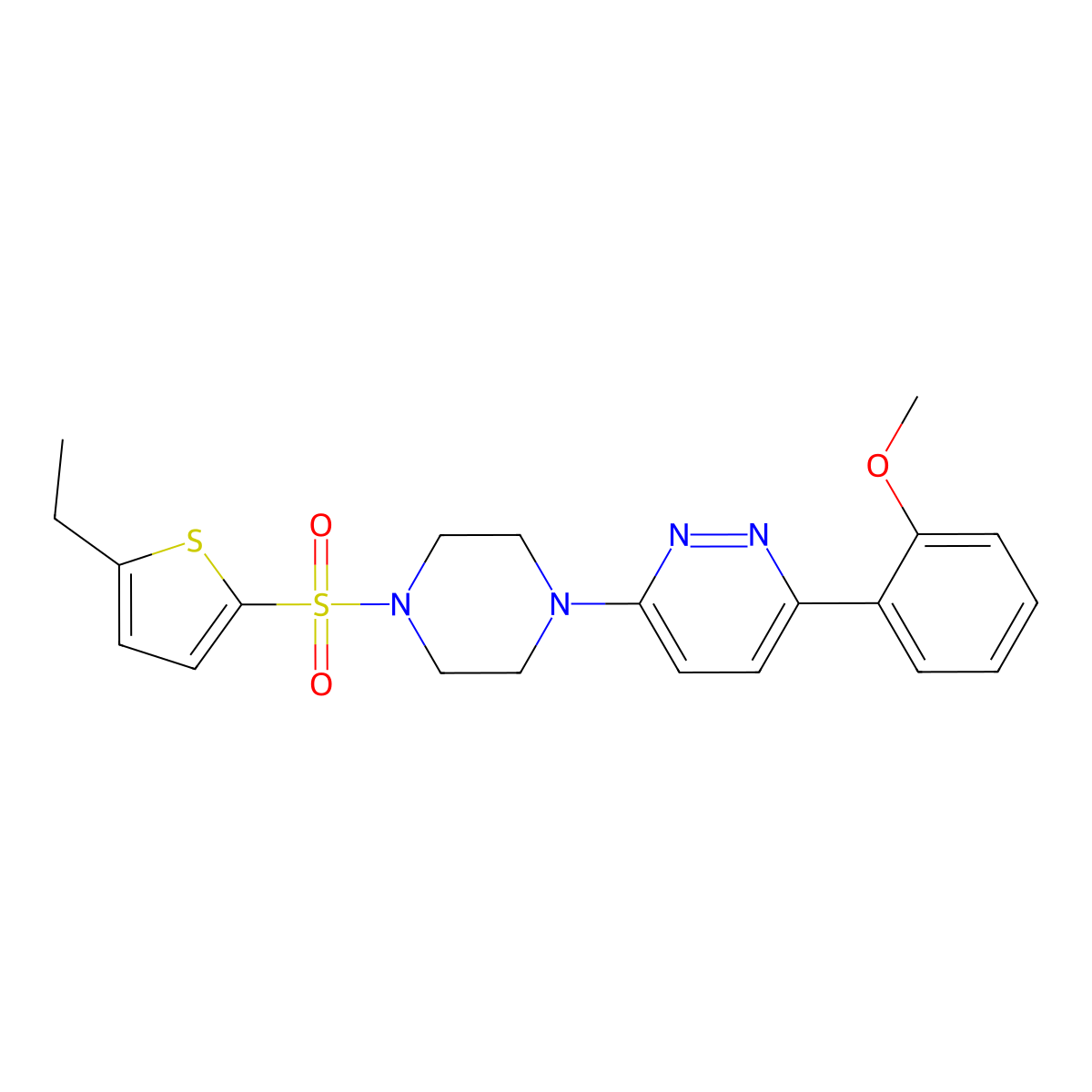 3-(4-((5-Ethylthiophen-2-yl)sulfonyl)piperazin-1-yl)-6-(2-methoxyphenyl)pyridazine molecular structure, CAS 1021218-84-7