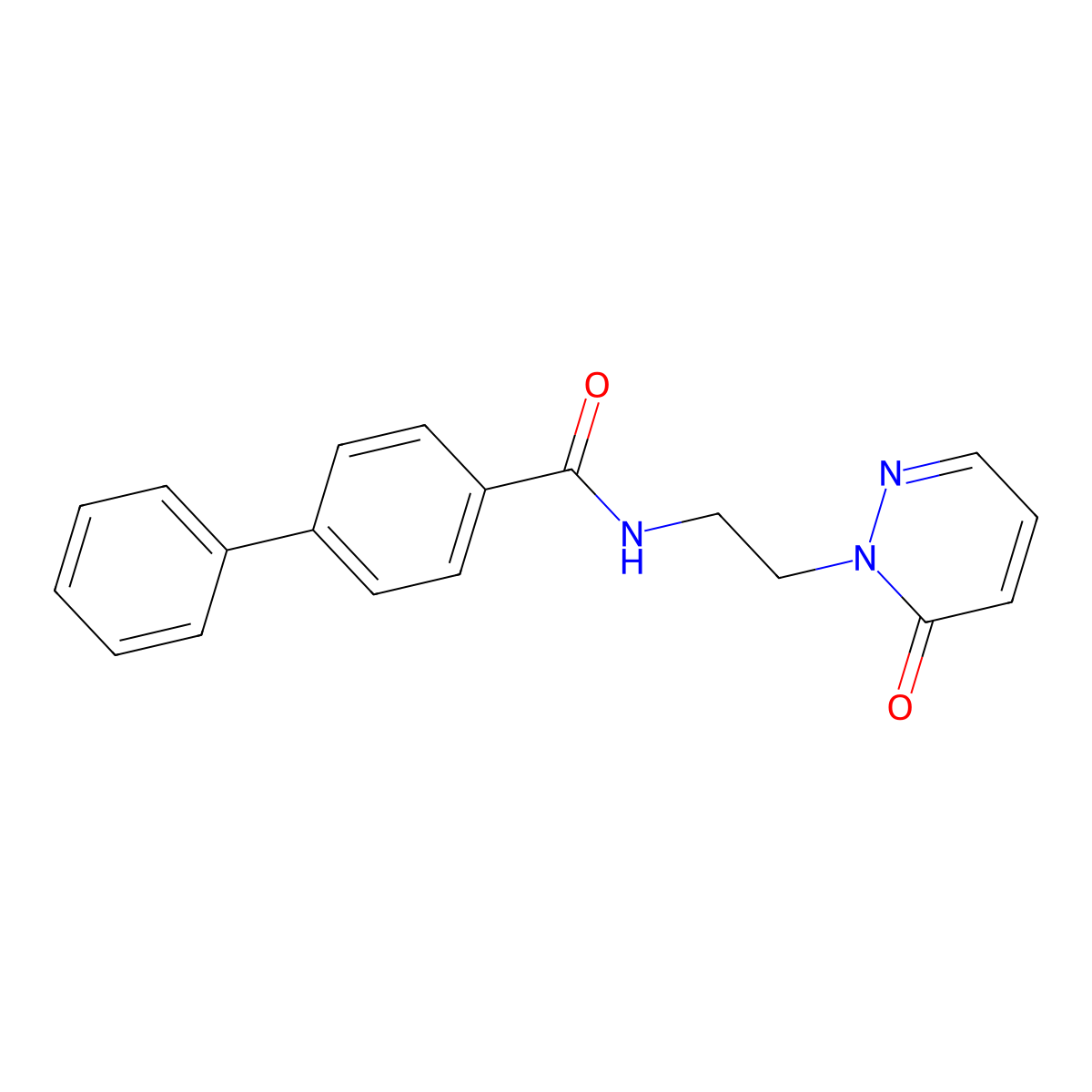 N-(2-(6-oxopyridazin-1(6H)-yl)ethyl)-[1,1'-biphenyl]-4-carboxamide molecular structure, CAS 1021218-94-9