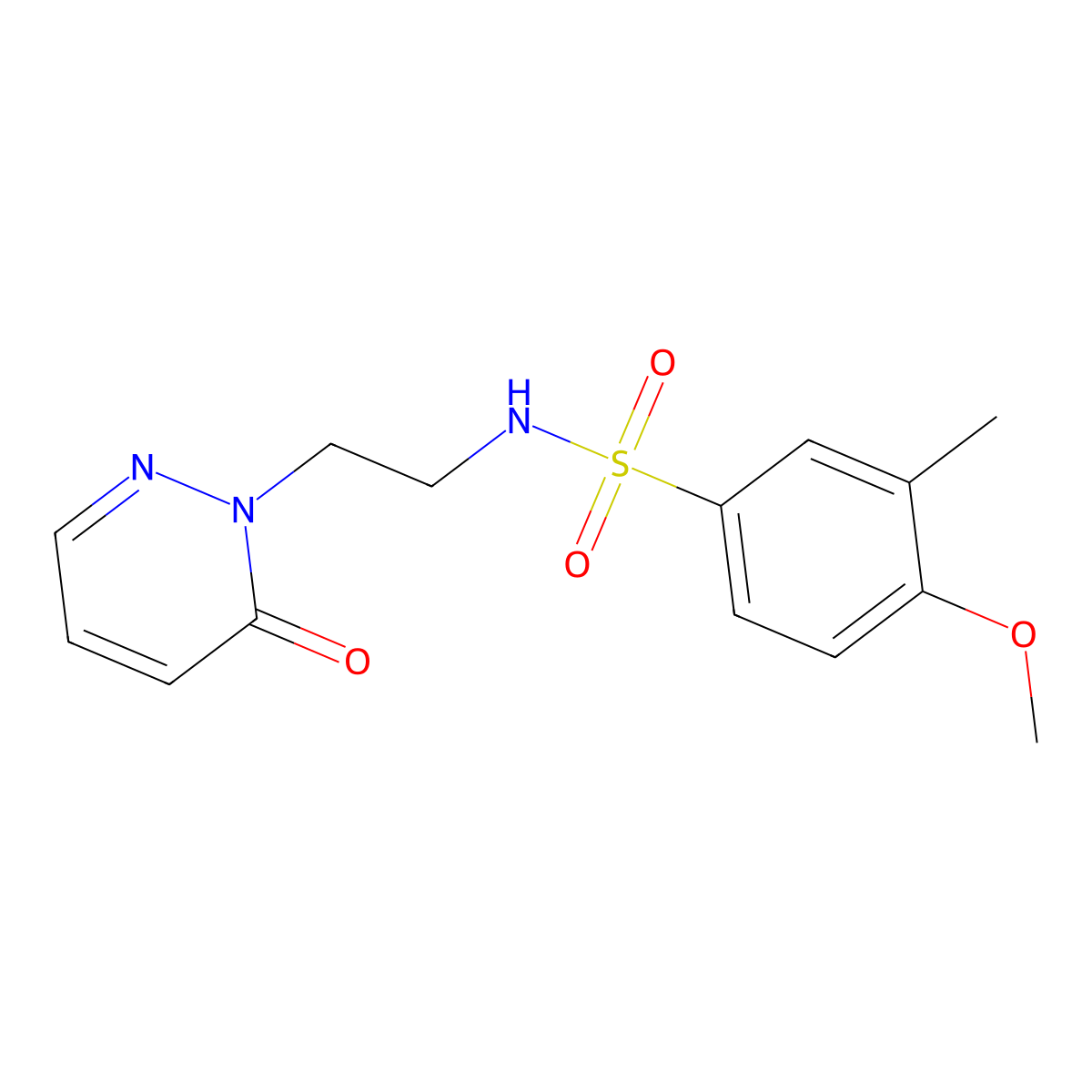 4-methoxy-3-methyl-N-(2-(6-oxopyridazin-1(6H)-yl)ethyl)benzenesulfonamide molecular structure, CAS 1021219-18-0