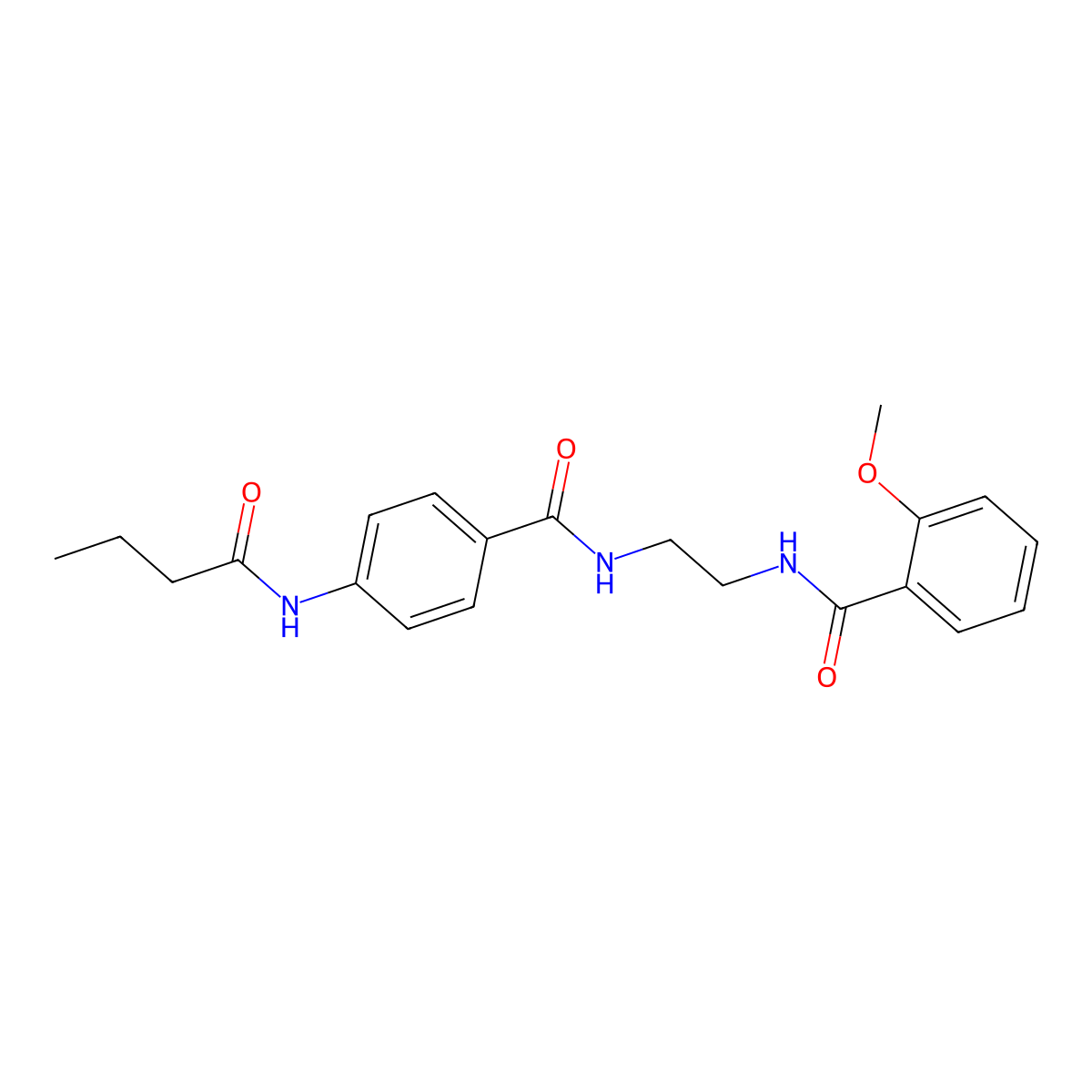 N-{2-[(4-butanamidophenyl)formamido]ethyl}-2-methoxybenzamide molecular structure, CAS 1021220-00-7
