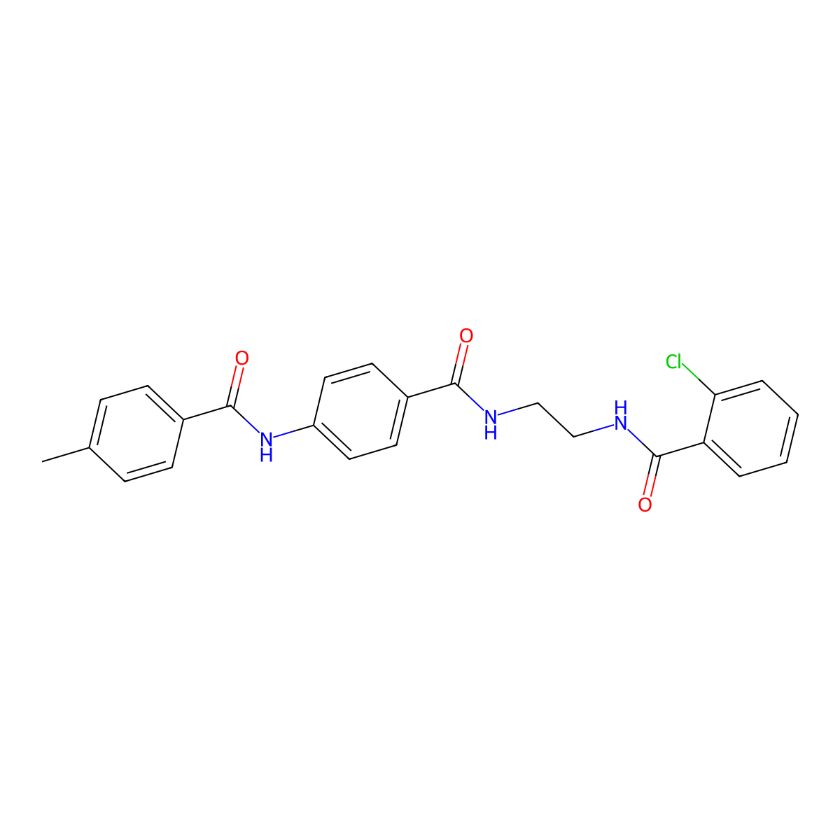N-[4-({2-[(2-chlorophenyl)formamido]ethyl}carbamoyl)phenyl]-4-methylbenzamide molecular structure, CAS 1021220-37-0