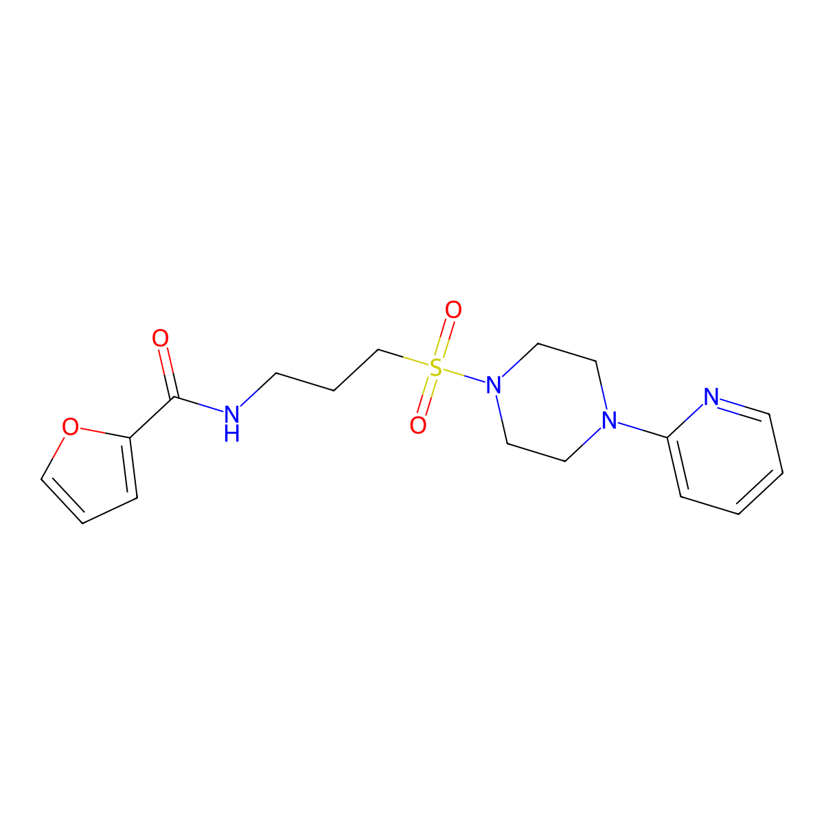 N-(3-((4-(pyridin-2-yl)piperazin-1-yl)sulfonyl)propyl)furan-2-carboxamide molecular structure, CAS 1021220-91-6