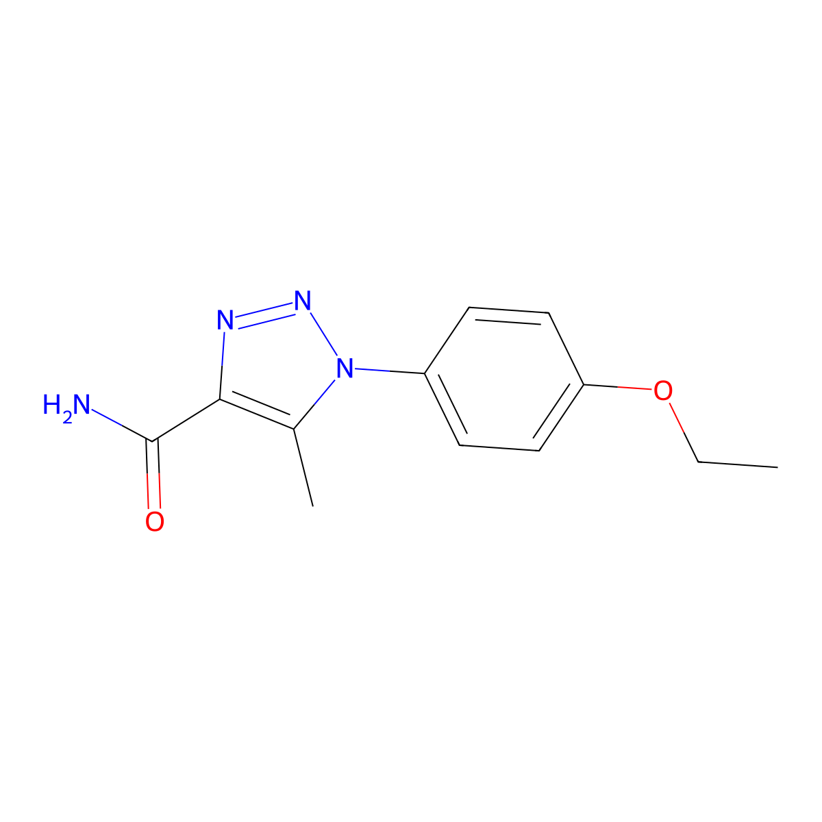 1-(4-ethoxyphenyl)-5-methyl-1H-1,2,3-triazole-4-carboxamide molecular structure, CAS 1021220-93-8