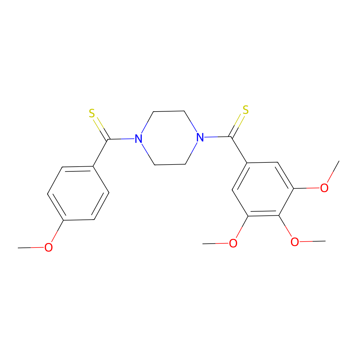 1-(4-Methoxybenzenecarbothioyl)-4-(3,4,5-trimethoxybenzenecarbothioyl)piperazine molecular structure, CAS 1021221-96-4