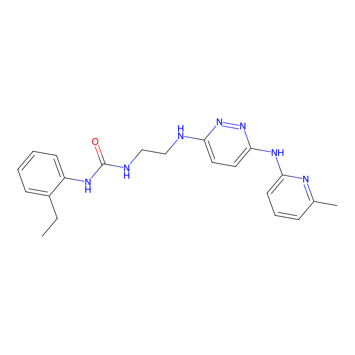 1-(2-Ethylphenyl)-3-(2-((6-((6-methylpyridin-2-yl)amino)pyridazin-3-yl)amino)ethyl)urea molecular structure, CAS 1021222-16-1