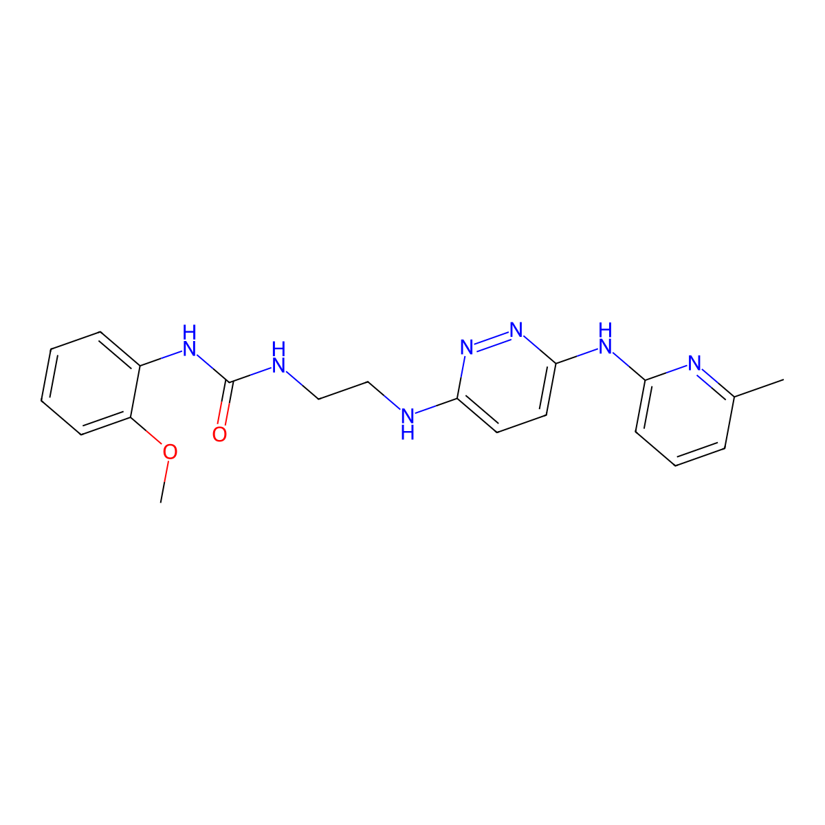 1-(2-Methoxyphenyl)-3-(2-((6-((6-methylpyridin-2-yl)amino)pyridazin-3-yl)amino)ethyl)urea molecular structure, CAS 1021222-21-8