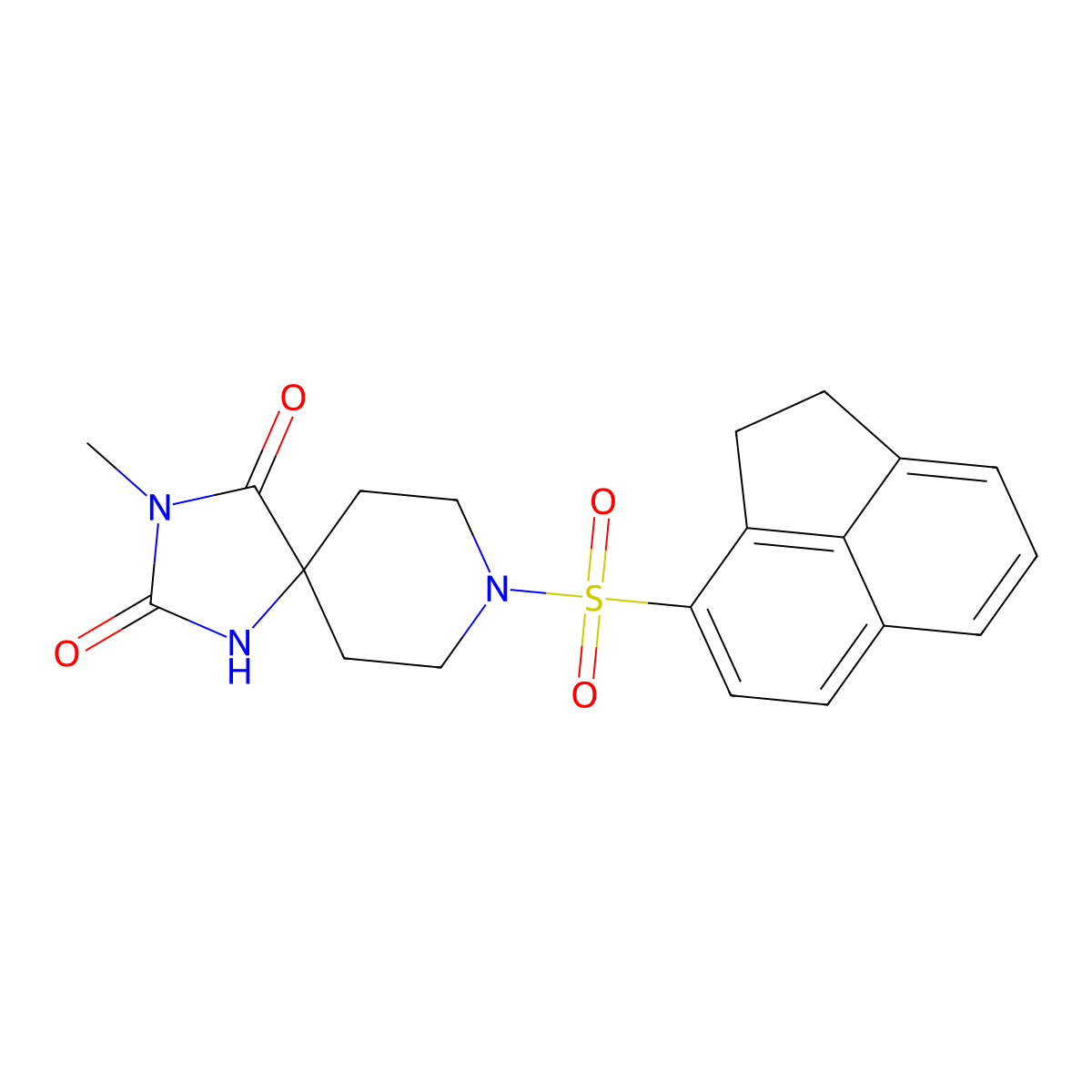 8-((1,2-Dihydroacenaphthylen-3-yl)sulfonyl)-3-methyl-1,3,8-triazaspiro[4.5]decane-2,4-dione molecular structure, CAS 1021222-79-6