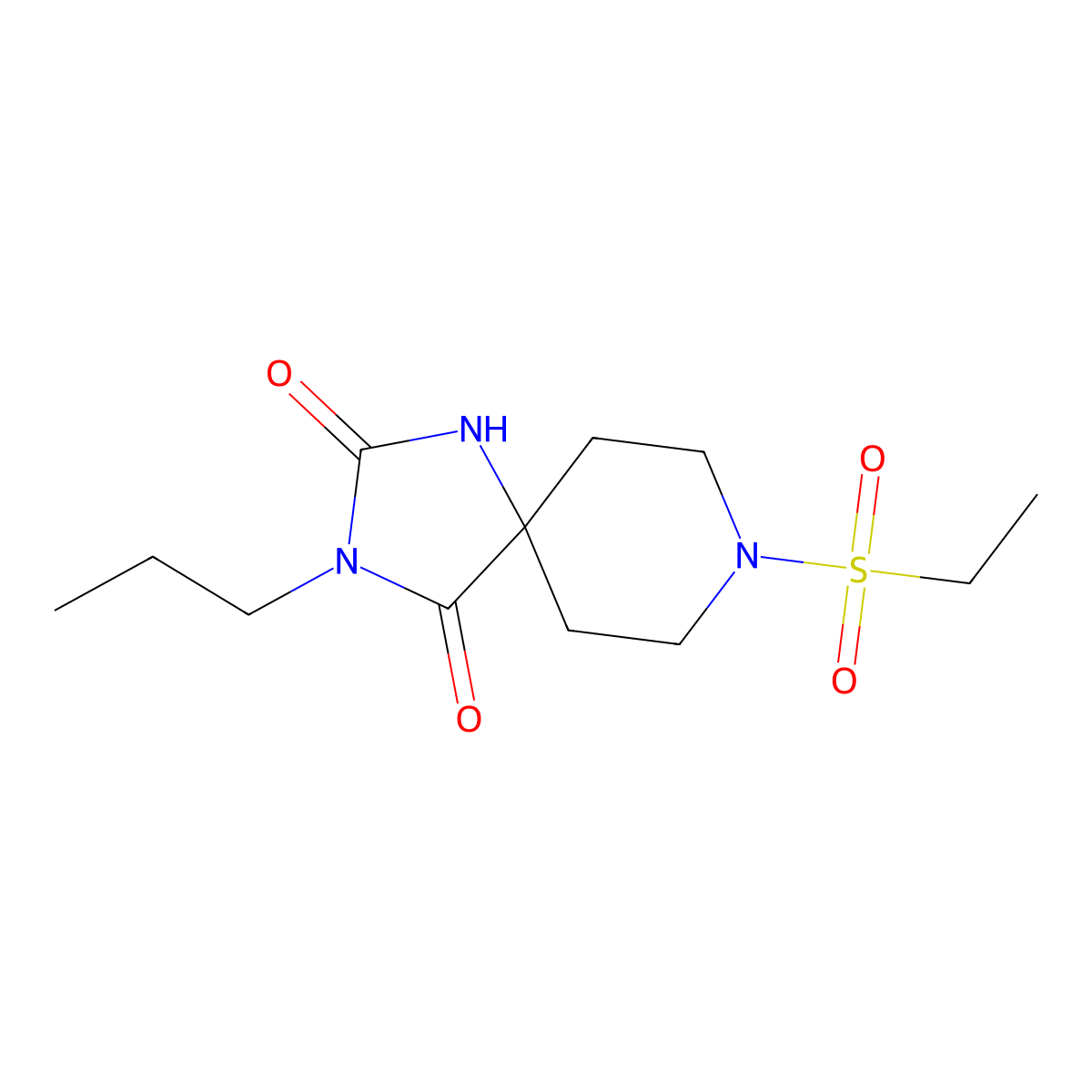 8-(Ethanesulfonyl)-3-propyl-1,3,8-triazaspiro[4.5]decane-2,4-dione molecular structure, CAS 1021223-04-0