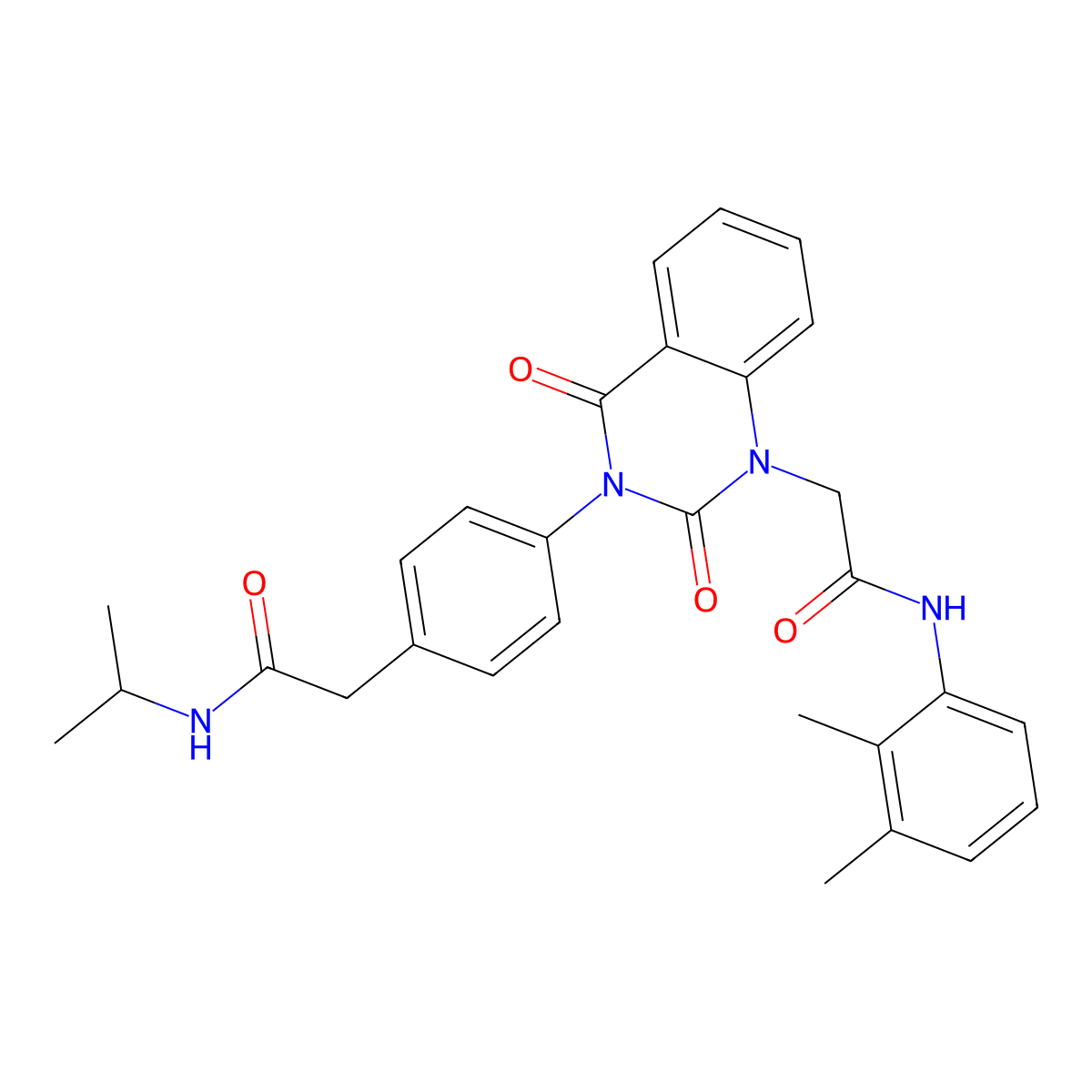 2-[4-(1-{[(2,3-dimethylphenyl)carbamoyl]methyl}-2,4-dioxo-1,2,3,4-tetrahydroquinazolin-3-yl)phenyl]-N-(propan-2-yl)acetamide molecular structure, CAS 1021223-53-9