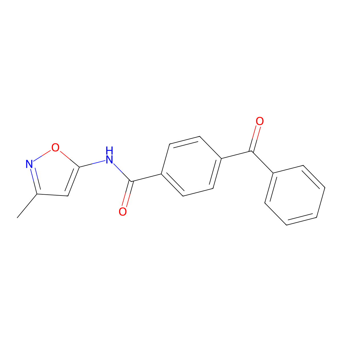 4-benzoyl-N-(3-methylisoxazol-5-yl)benzamide molecular structure, CAS 1021224-03-2