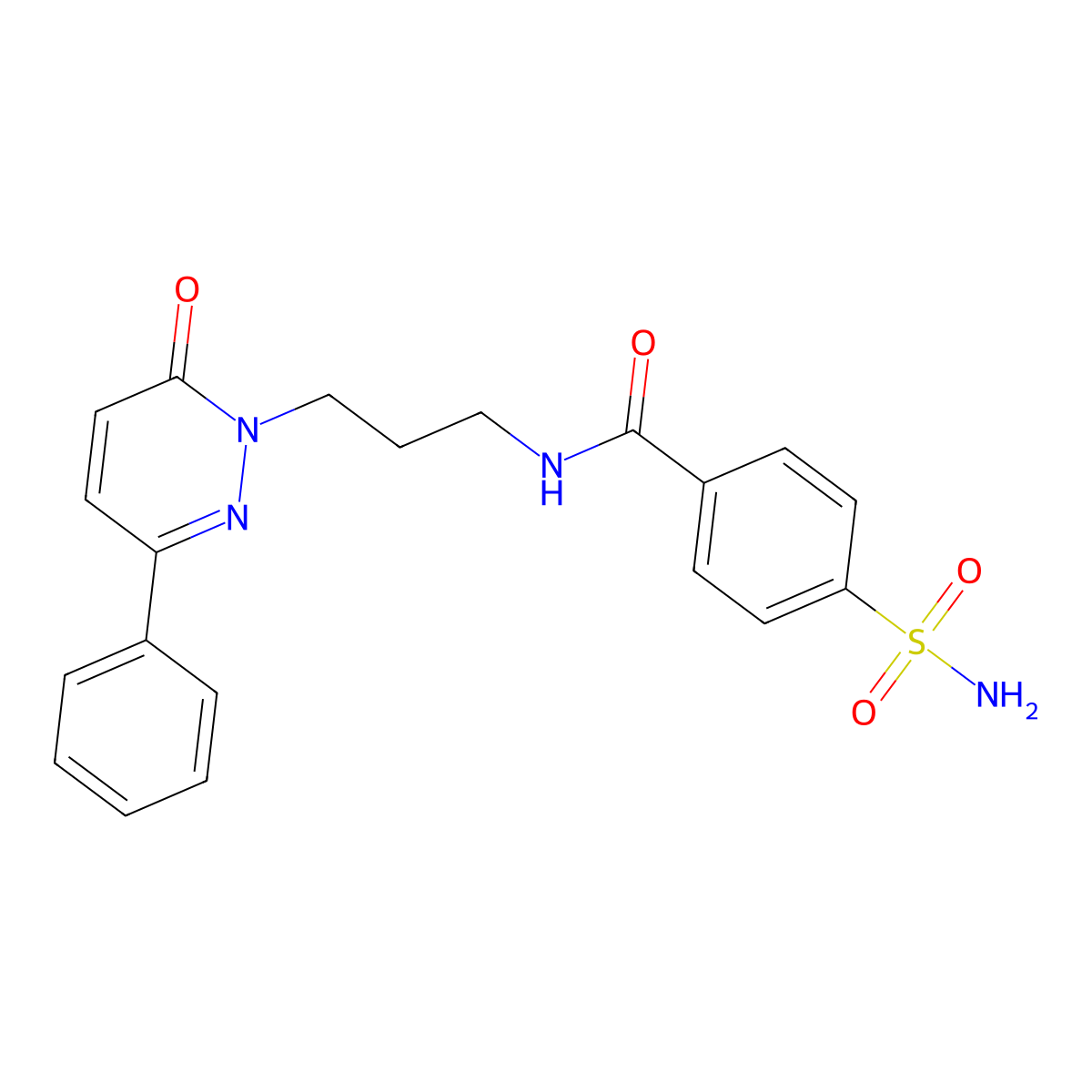 N-(3-(6-oxo-3-phenylpyridazin-1(6H)-yl)propyl)-4-sulfamoylbenzamide molecular structure, CAS 1021224-23-6