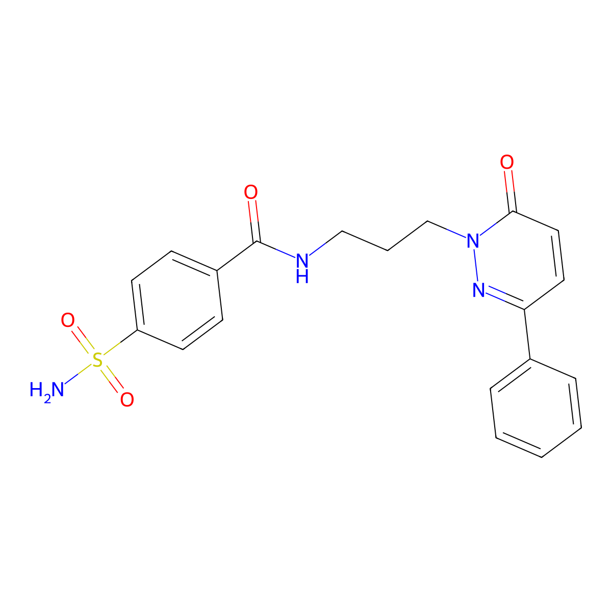 N-(3-(6-oxo-3-phenylpyridazin-1(6H)-yl)propyl)-4-sulfamoylbenzamide molecular structure, CAS 1021224-23-6