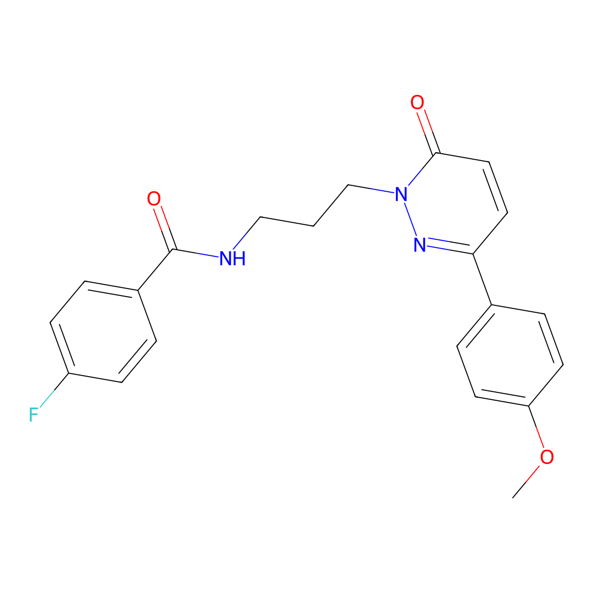 4-fluoro-N-(3-(3-(4-methoxyphenyl)-6-oxopyridazin-1(6H)-yl)propyl)benzamide molecular structure, CAS 1021224-35-0